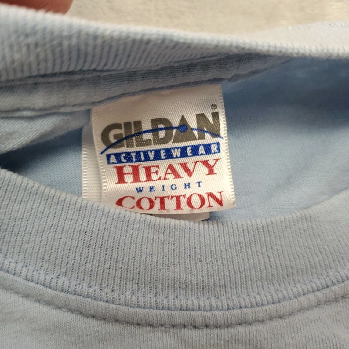 Gildan VINTAGE Alaska Shirt Mens XL Blue Map Short Sleeve Nature Wildlife Moose Wolf Souvenir Shirt Size US XL / EU 56 / 4 - 6 Thumbnail