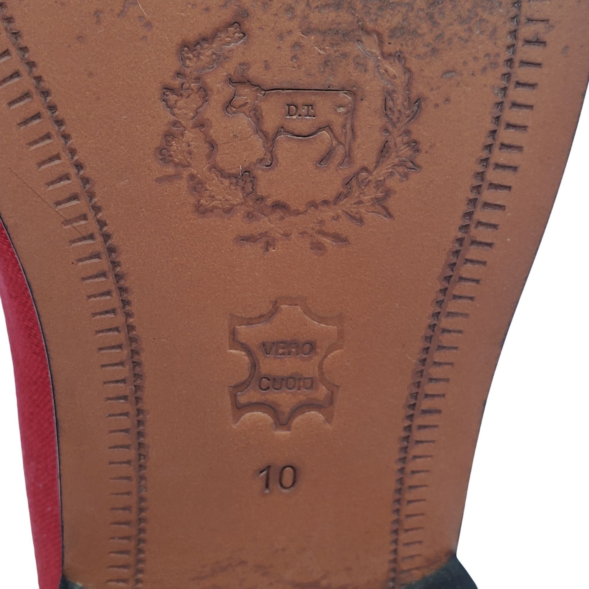 Del Toro Italy Del Toro Men's 10 Red Black Canvas Leather Slip on Loa Size US 10 / EU 43 - 10 Thumbnail