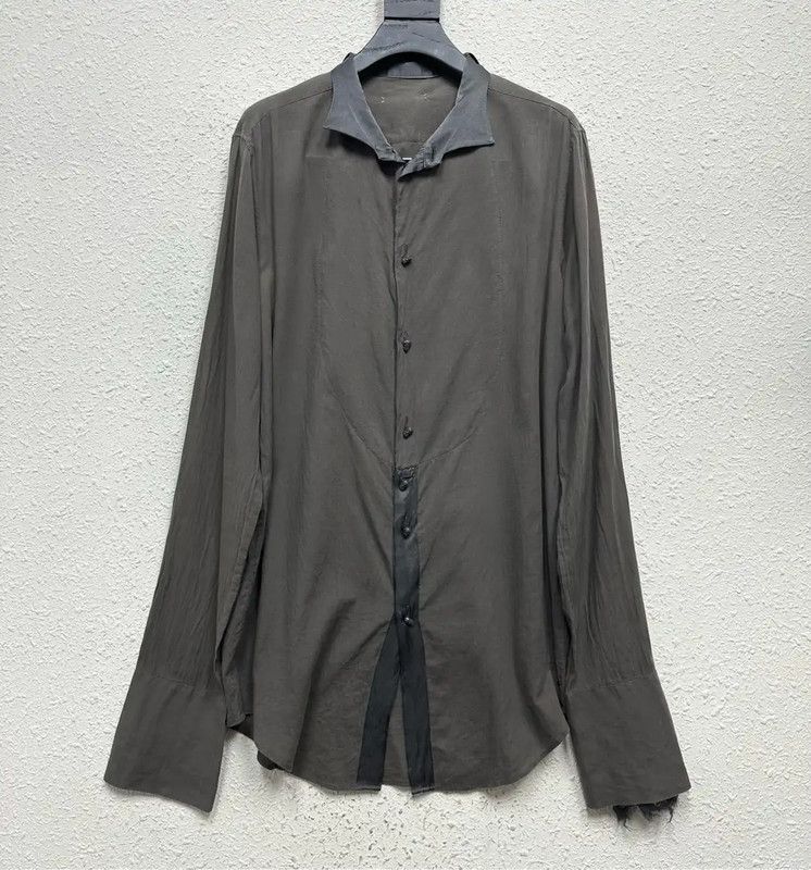 Maison Margiela Maison Margiela Gray Silk Long Sleeve Shirt 0089 Size ONE SIZE - 1 Thumbnail