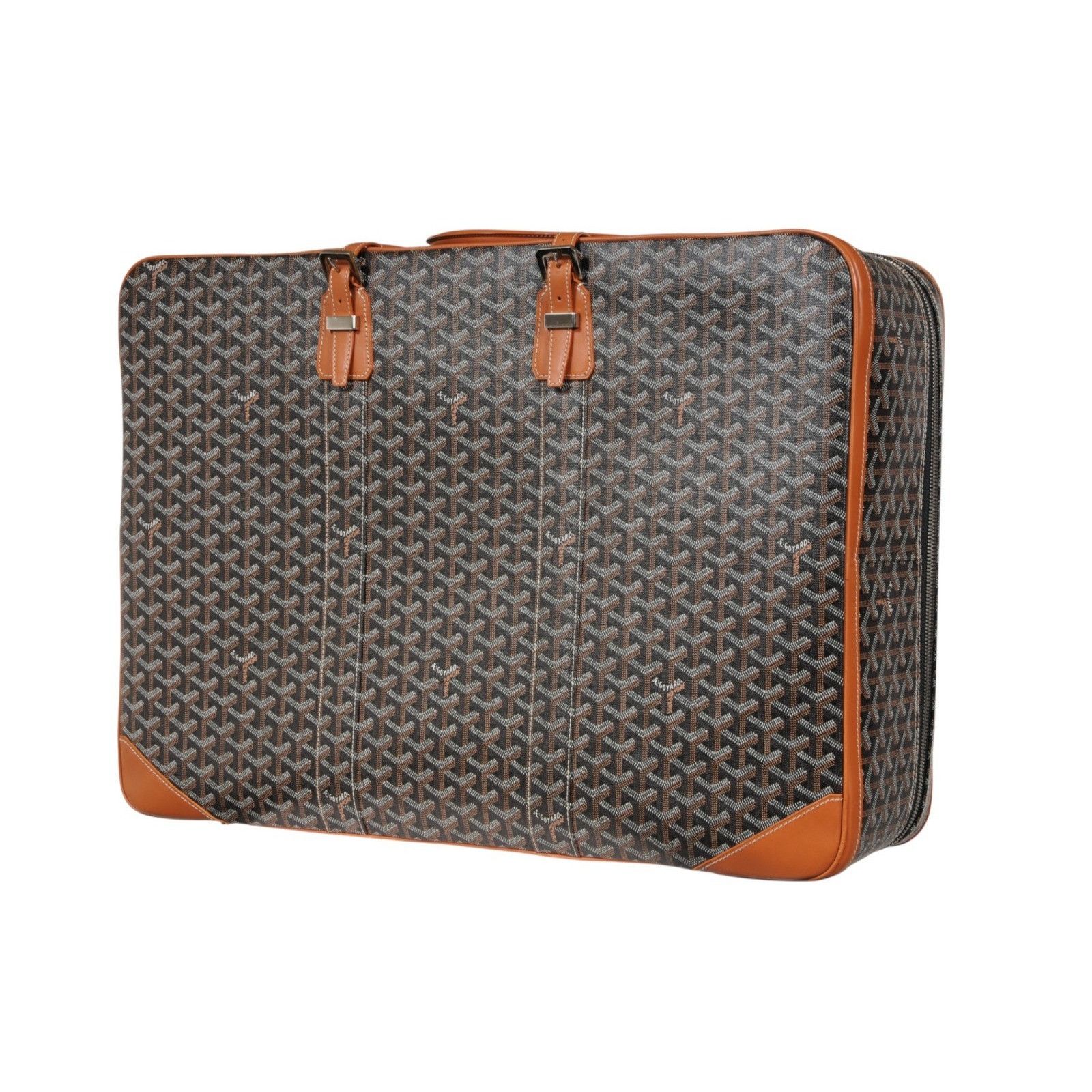 Goyard Brown Goyardine Canvas Leather Majordome 60 Travel Luggage Size ONE SIZE - 18 Thumbnail