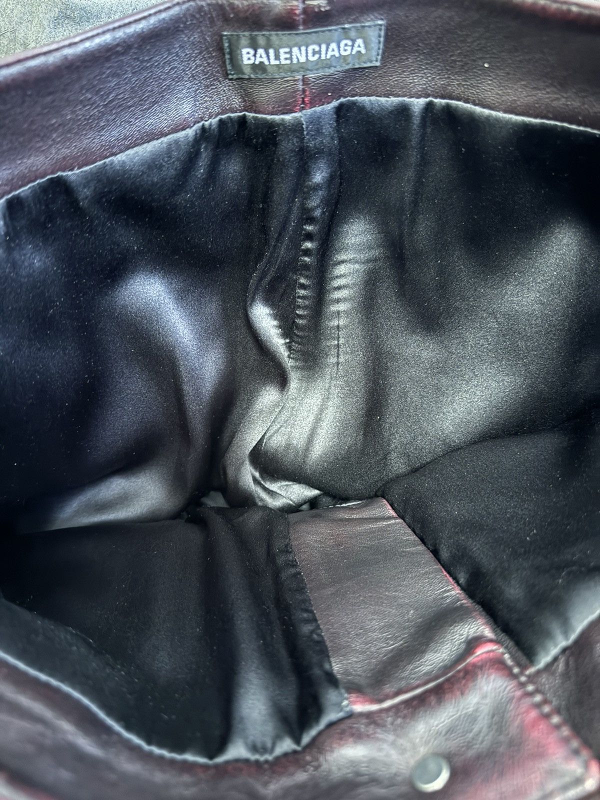 Balenciaga Balenciaga Silk Lined Leather Pants Size US 31 - 8 Thumbnail