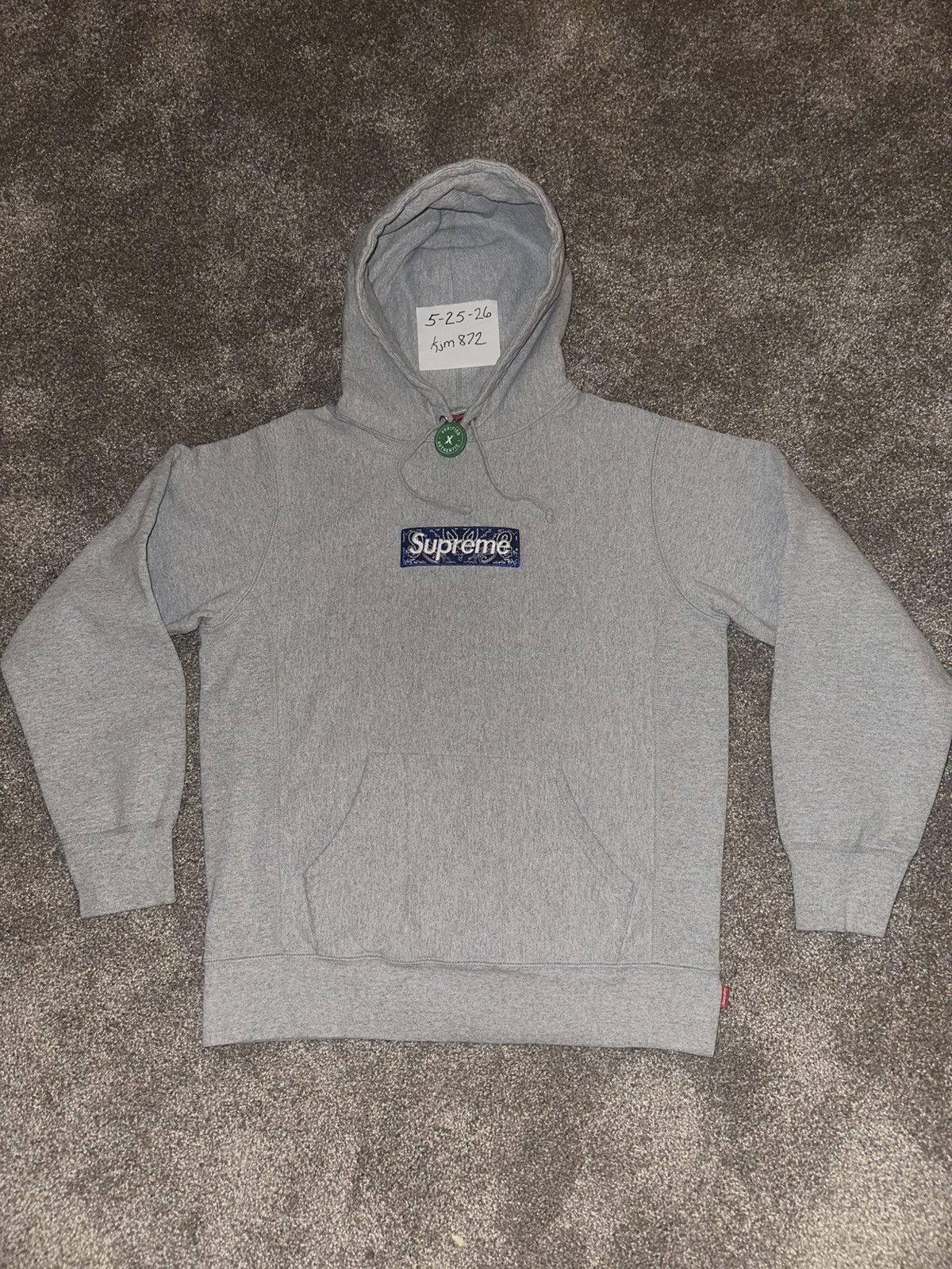 Supreme Supreme FW19 Bandana Box Logo Hoodie Grey Medium Size US M / EU 48-50 / 2 - 2 Thumbnail
