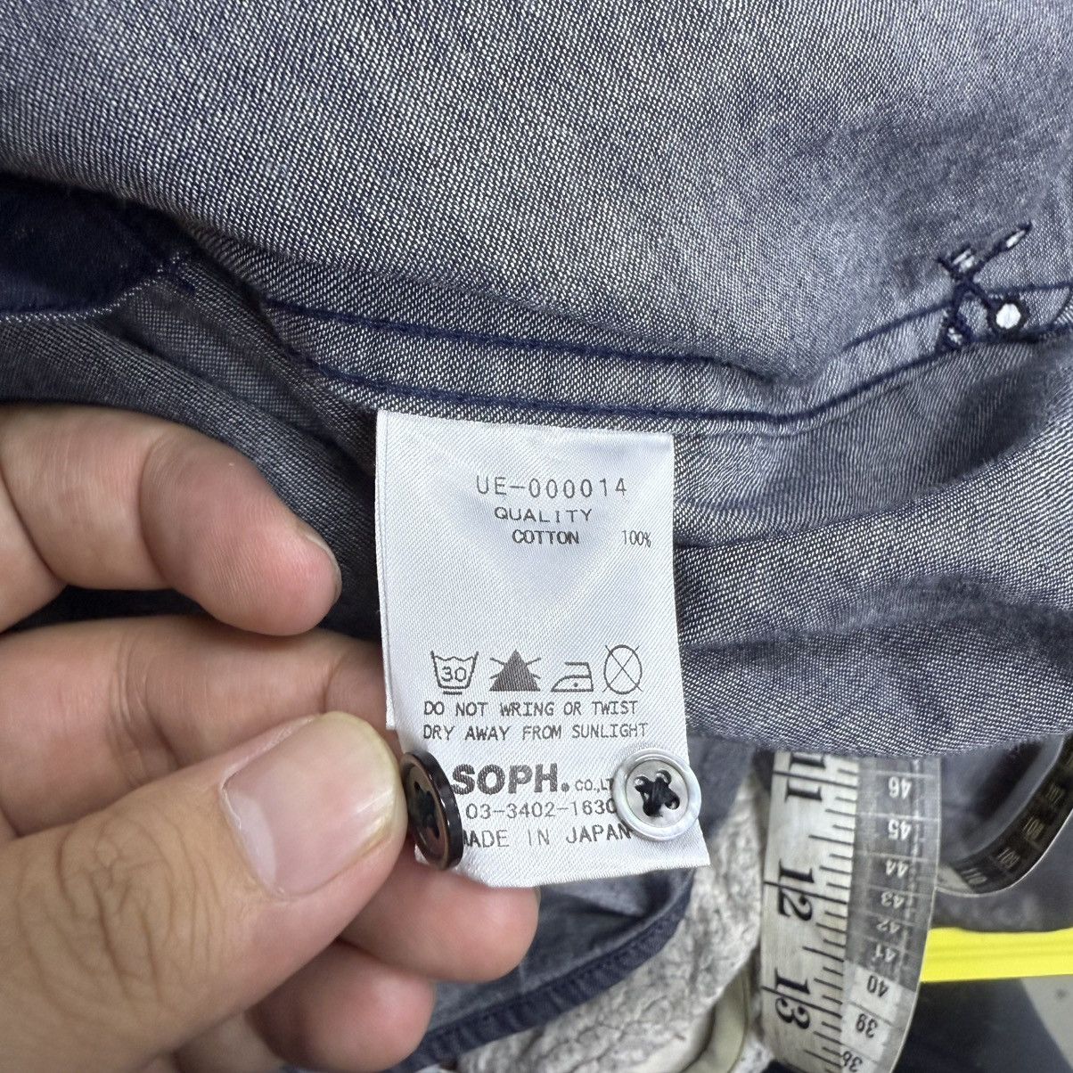 uniform experiment Uniform Experiment Raw Denim Button Up Shirt Size US S / EU 44-46 / 1 - 7 Thumbnail