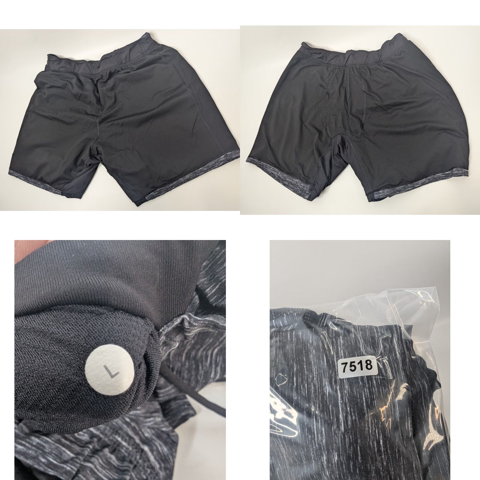 Lululemon Lululemon Running Shorts Space Dye Gray Black Men's Large Gym Athletic Space Mens Size US 33 - 8 Thumbnail