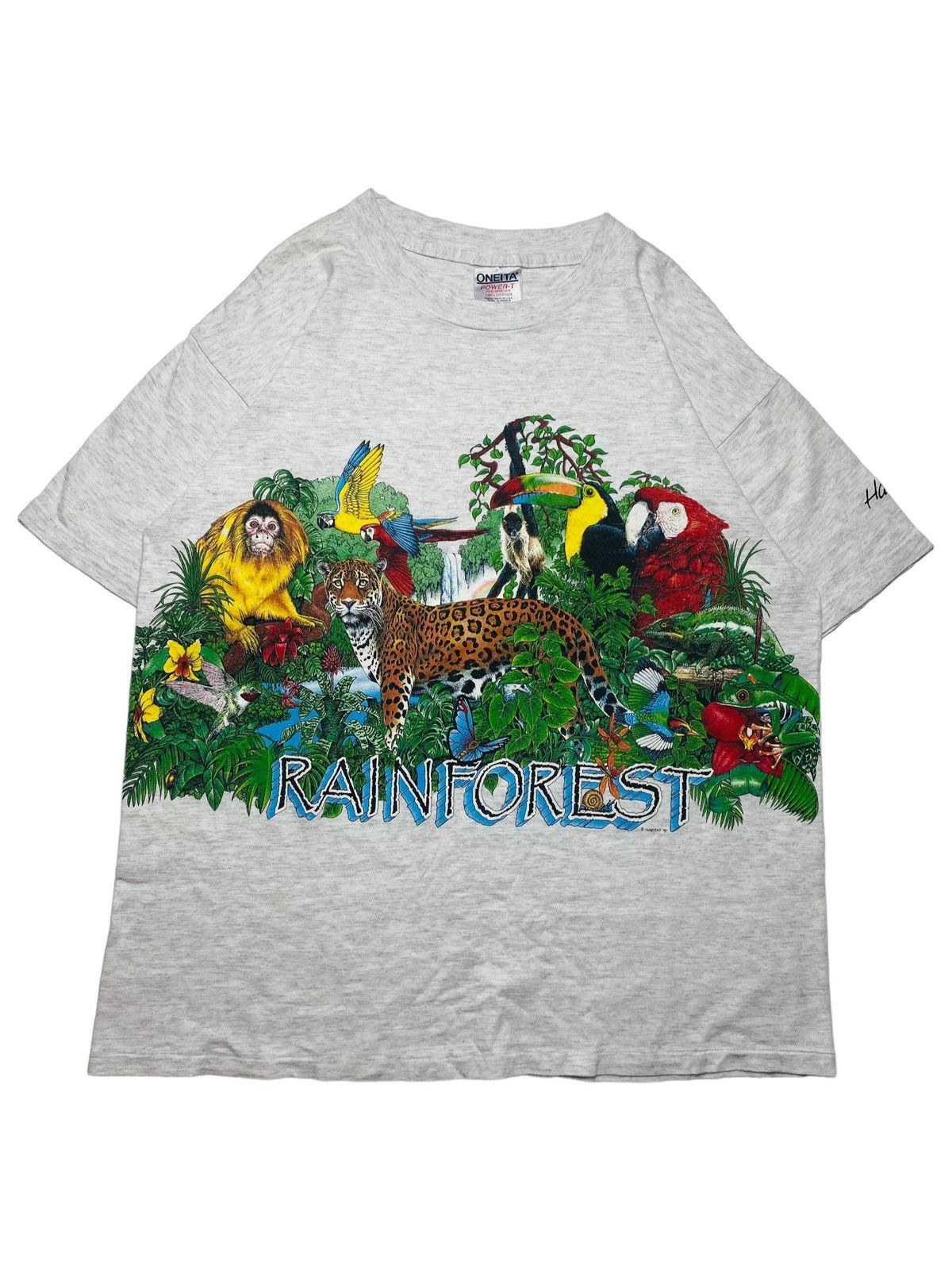 Habitat × Hysteric Glamour × Japanese Brand 1991 Habitat Oneita - Flora & Fauna T-Shirt Size US L / EU 52-54 / 3 - 1 Thumbnail