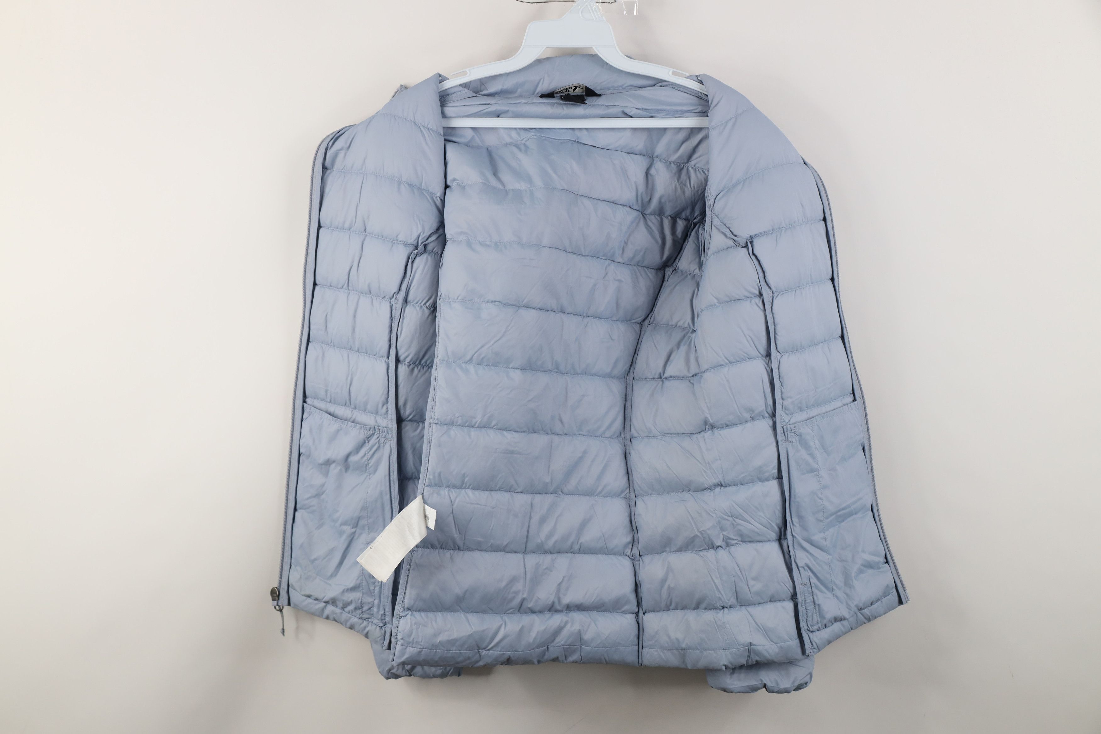 Eddie Bauer Vintage Y2K Eddie Bauer Down Fill Puffer Jacket Steel Blue Size XS / US 0-2 / IT 36-38 - 12 Thumbnail