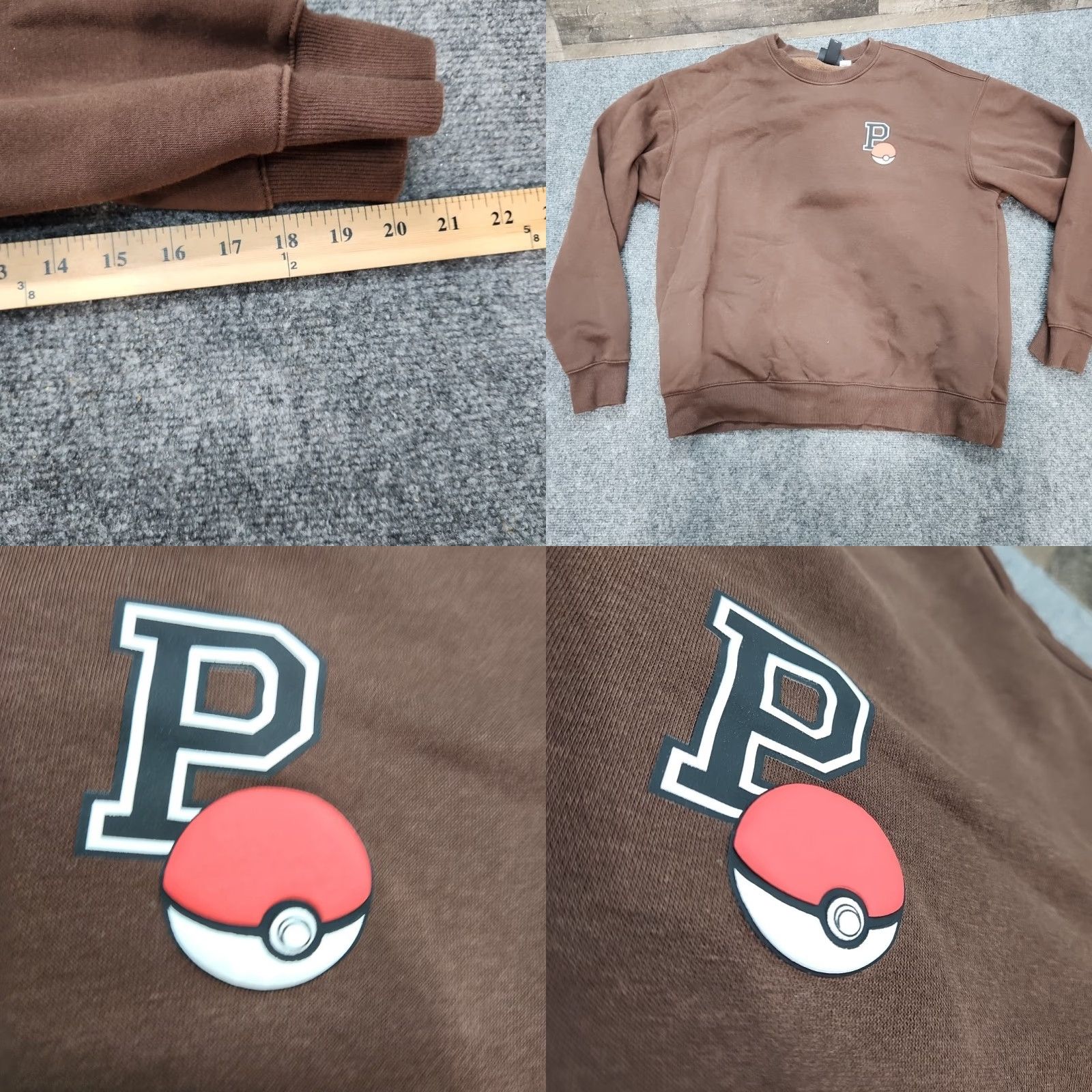 Vintage Pokemon Gotta Catch Em All Men Large Brown Loose Fit Embroidered Sweater Size US L / EU 52-54 / 3 - 10 Thumbnail