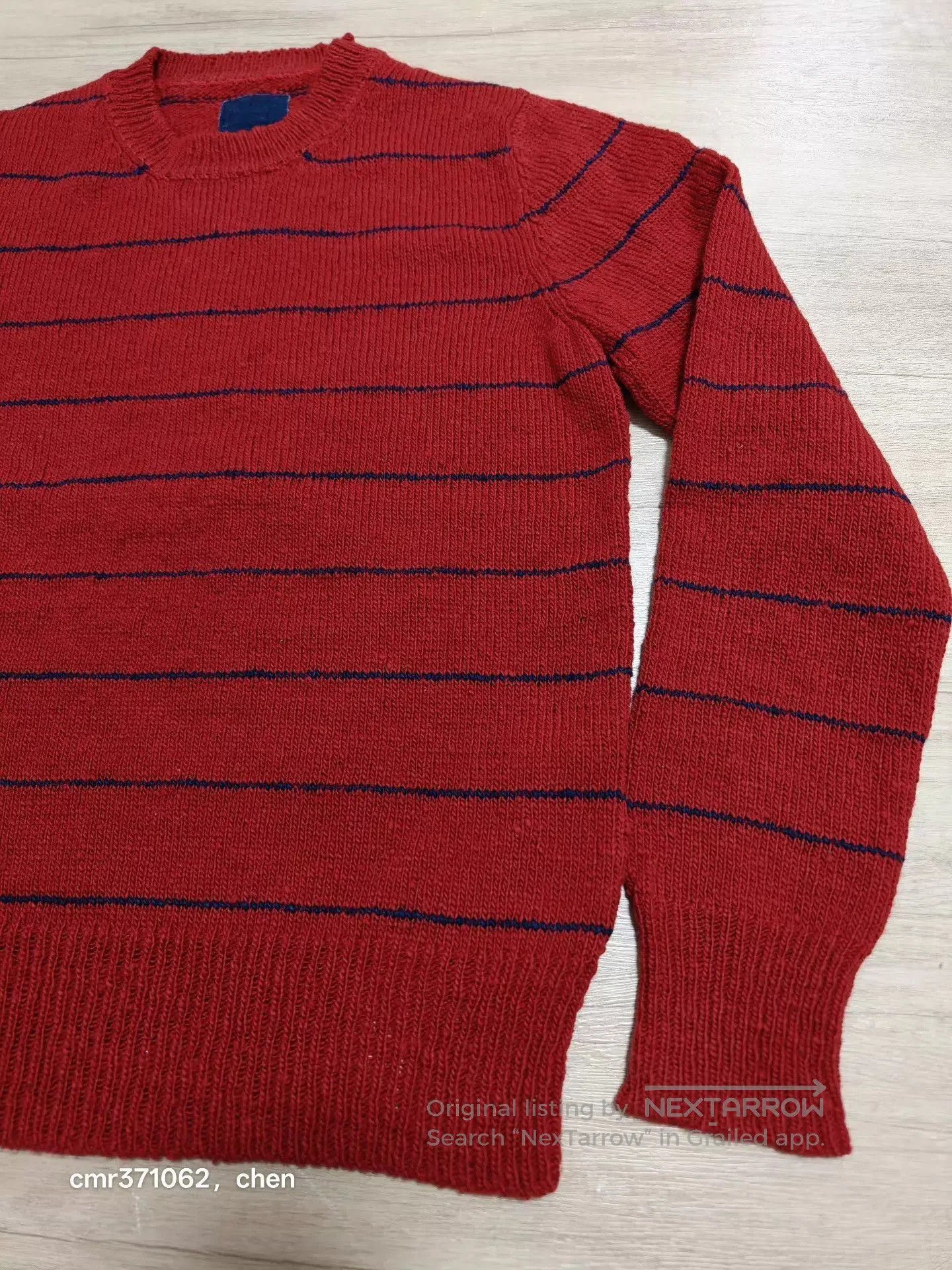 Visvim Red Striped Long Sleeve Knit Sweater. Size US S / EU 44-46 / 1 - 3 Thumbnail