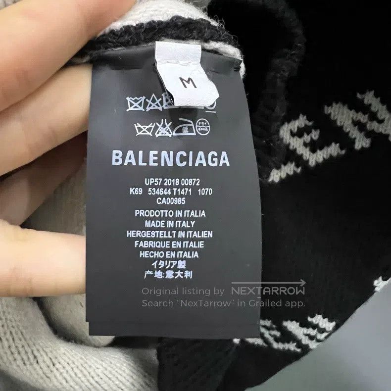 Balenciaga Balenciaga Bullet Screen Logo Half-Zip Knit Top Size US M / EU 48-50 / 2 - 4 Thumbnail