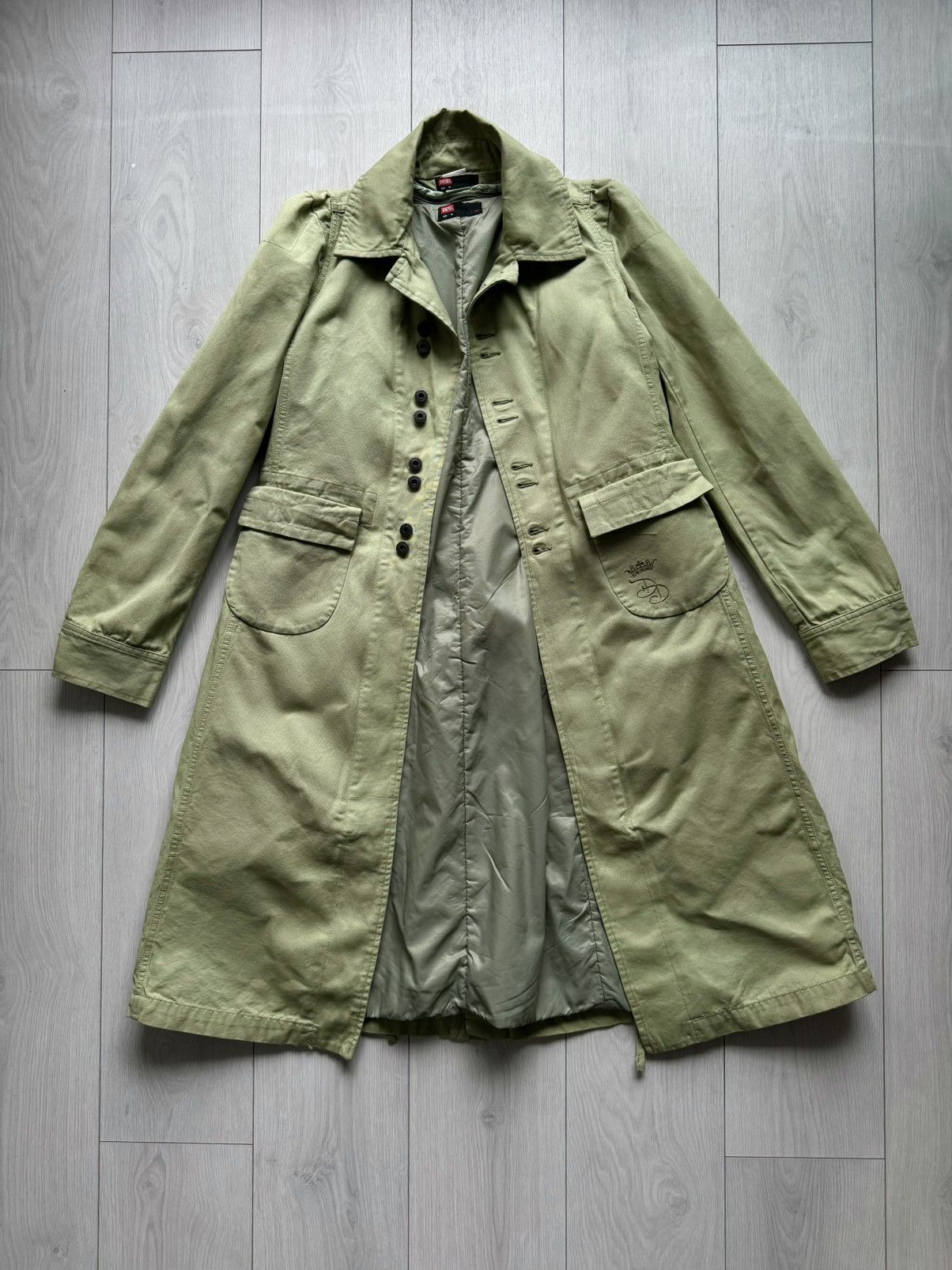 Diesel Vintage Diesel Coat Womens Canvas Trench archive avant garde Size M / US 6-8 / IT 42-44 - 5 Thumbnail