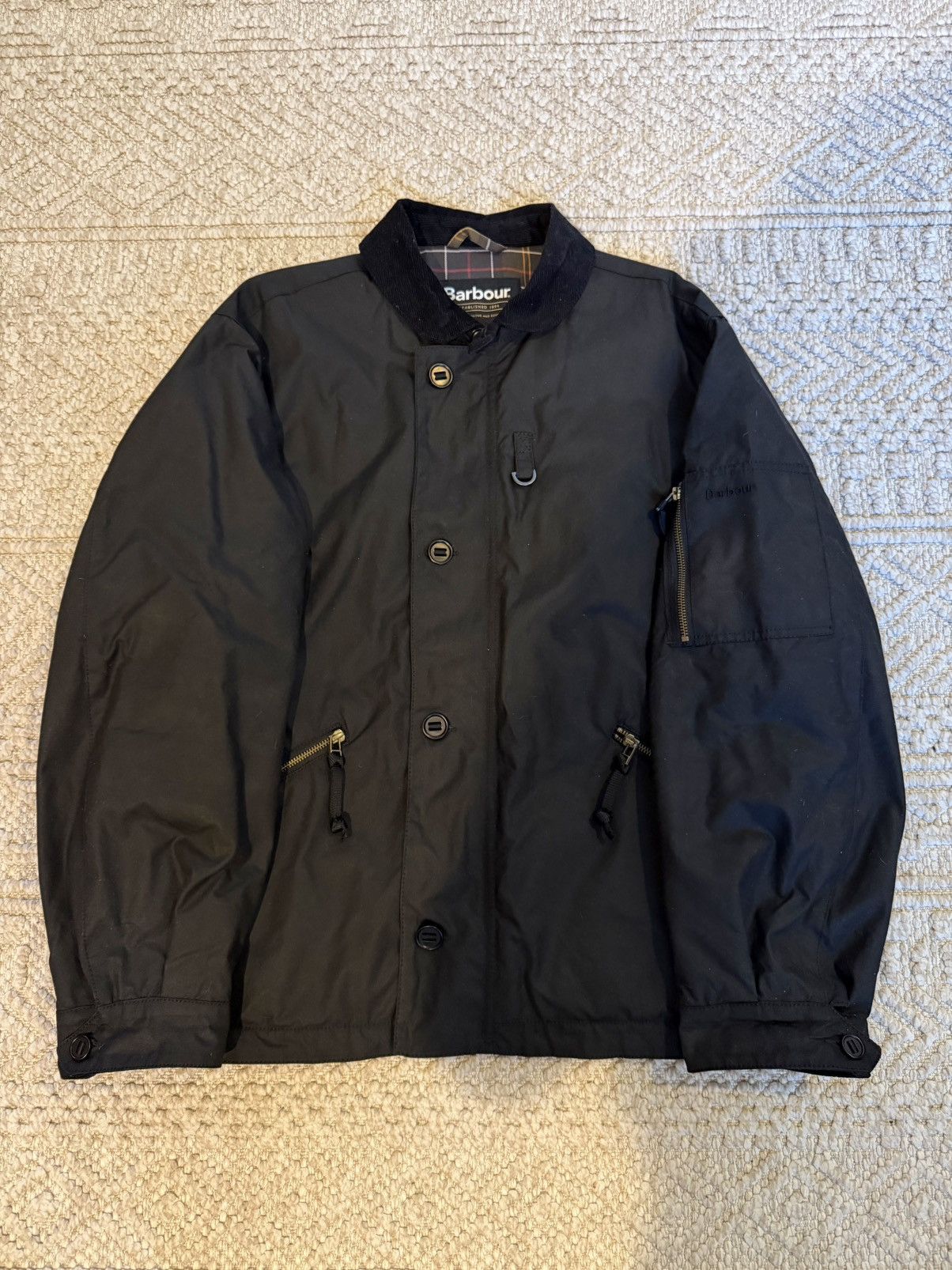 Barbour Barbour Hanger Deck Waxed Jacket - Black - Large Size US L / EU 52-54 / 3 - 1 Thumbnail