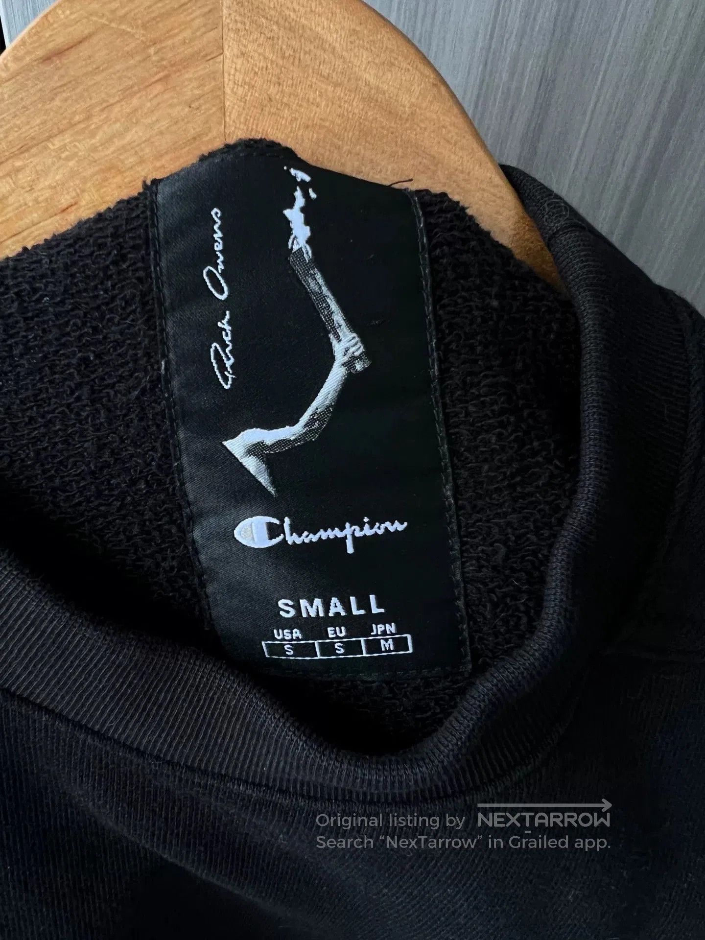 Rick Owens Rick Owens Champion Collaboration Hoodie. Size US S / EU 44-46 / 1 - 4 Thumbnail