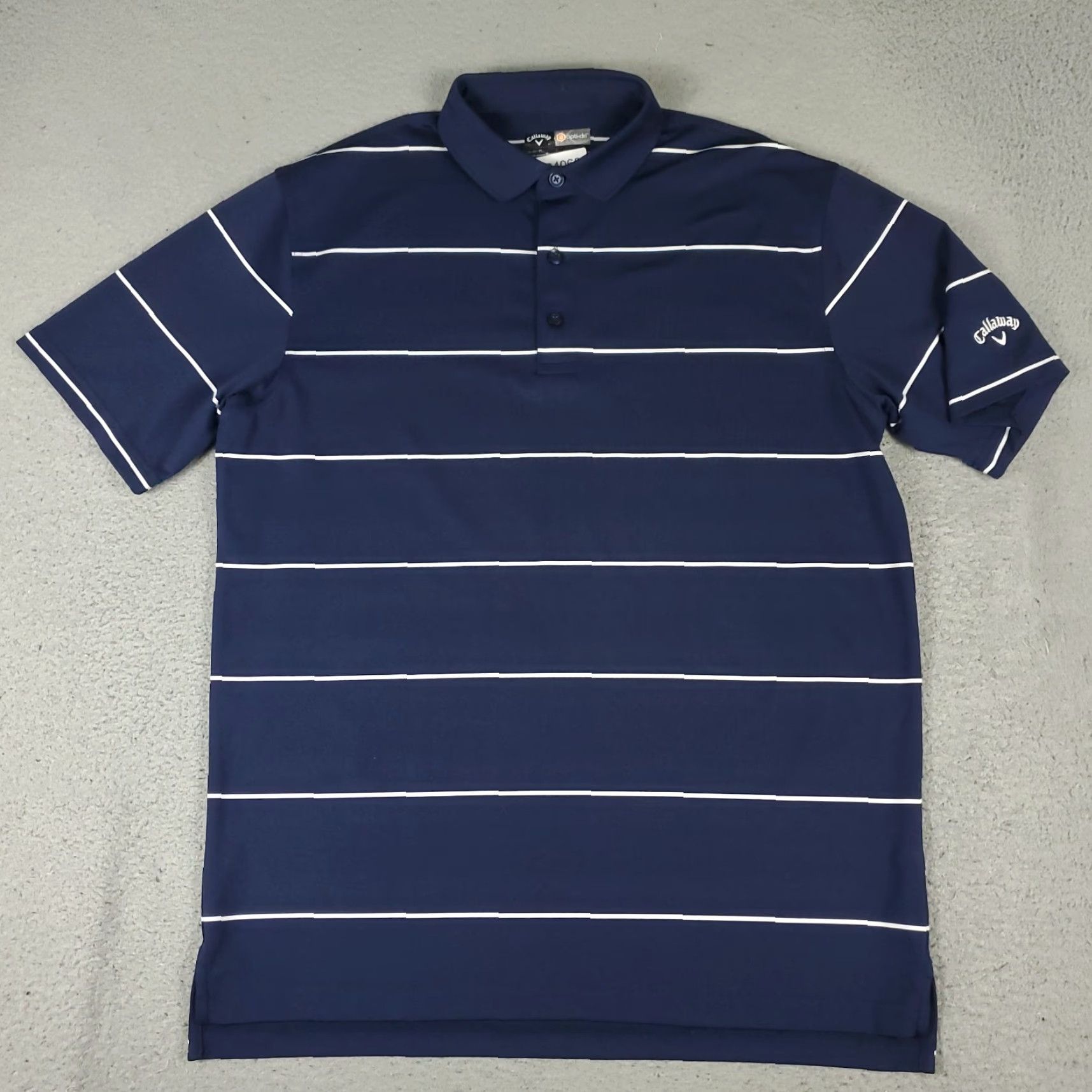 Callaway Callaway Polo Shirt Mens Size Medium Blue Striped Casual Golf Short Sleeve Shirt Size US M / EU 48-50 / 2 - 2 Thumbnail
