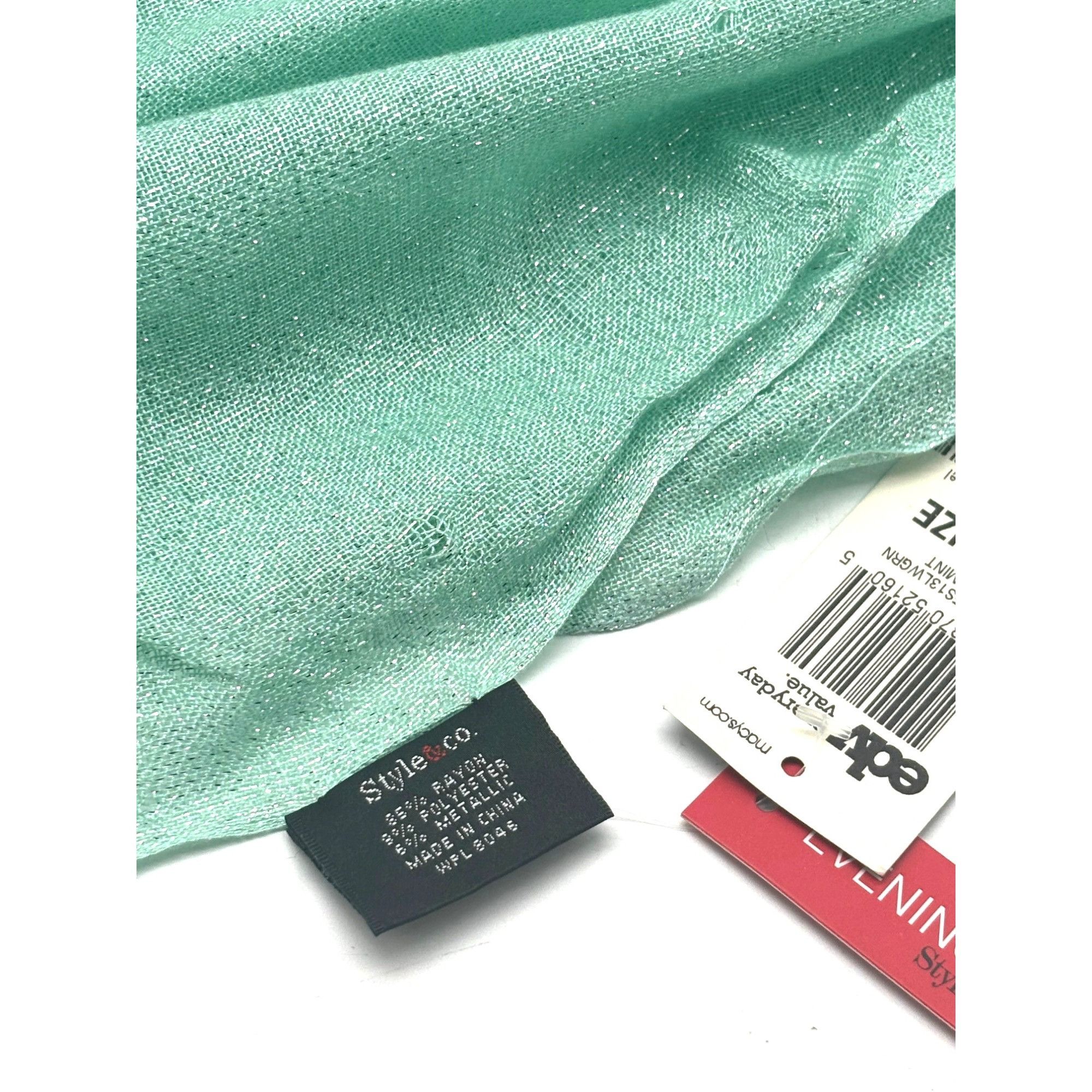 Other Style&Co Women’s evening Wrap/ Scarf, Metallic Shimmer Soft Size ONE SIZE - 4 Thumbnail