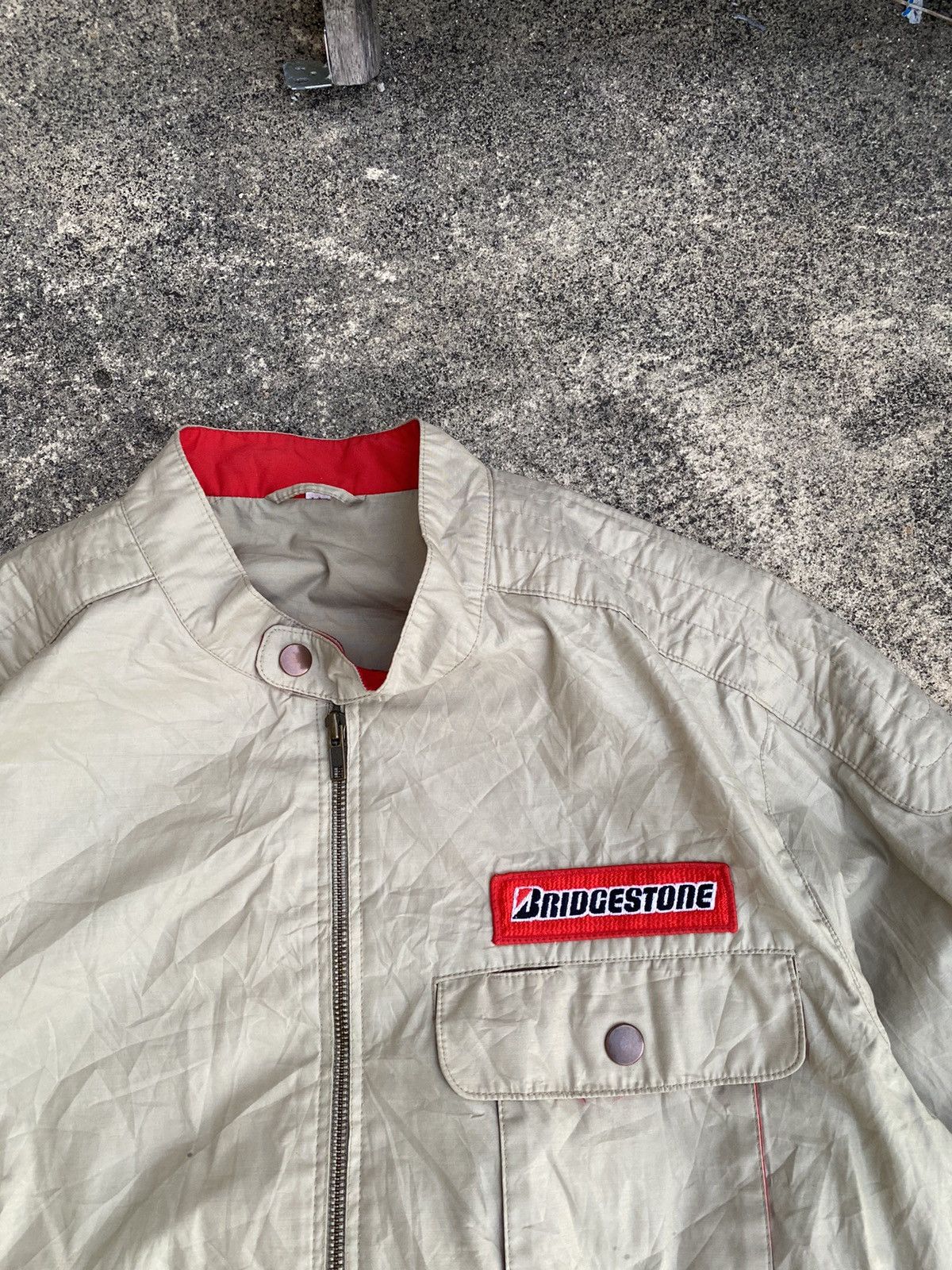 Japanese Brand Vintage BRIDGESTONE Racing Jacket - oversizes 25” x 26.5” Size US XL / EU 56 / 4 - 4 Thumbnail