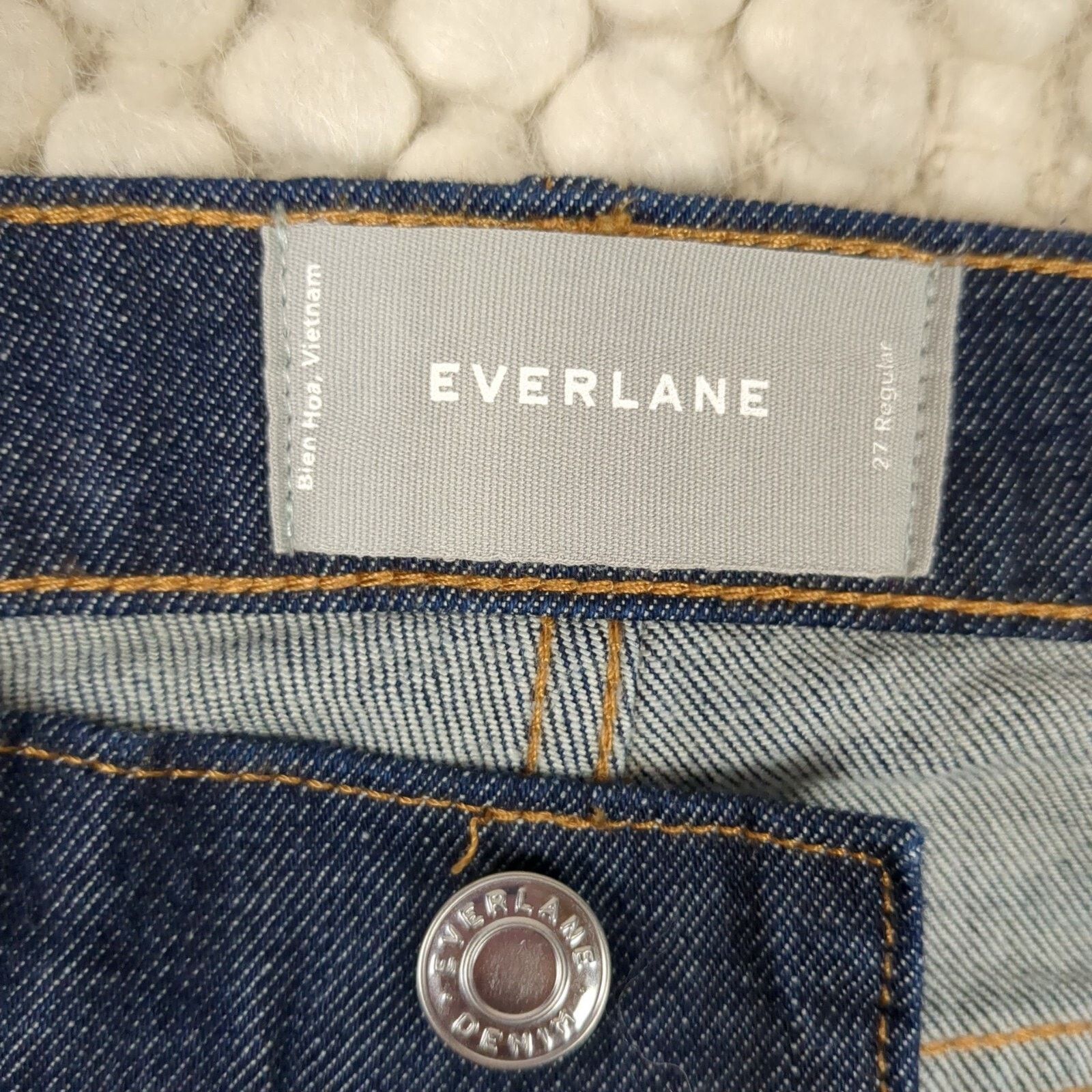 Everlane Everlane High Rise Dark Wash Slim Jeans Sz 27 Size 27" / US 4 / IT 40 - 5 Thumbnail