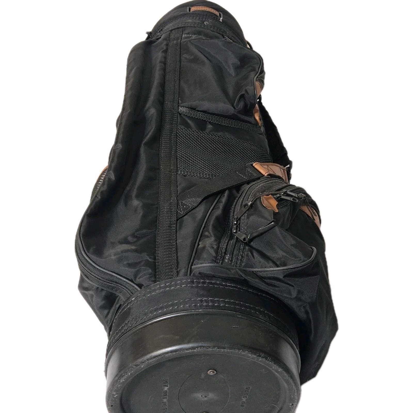 Burton VTG Burton Golf Bag 6 Way Black Brown Leather Trim Size ONE SIZE - 8 Thumbnail