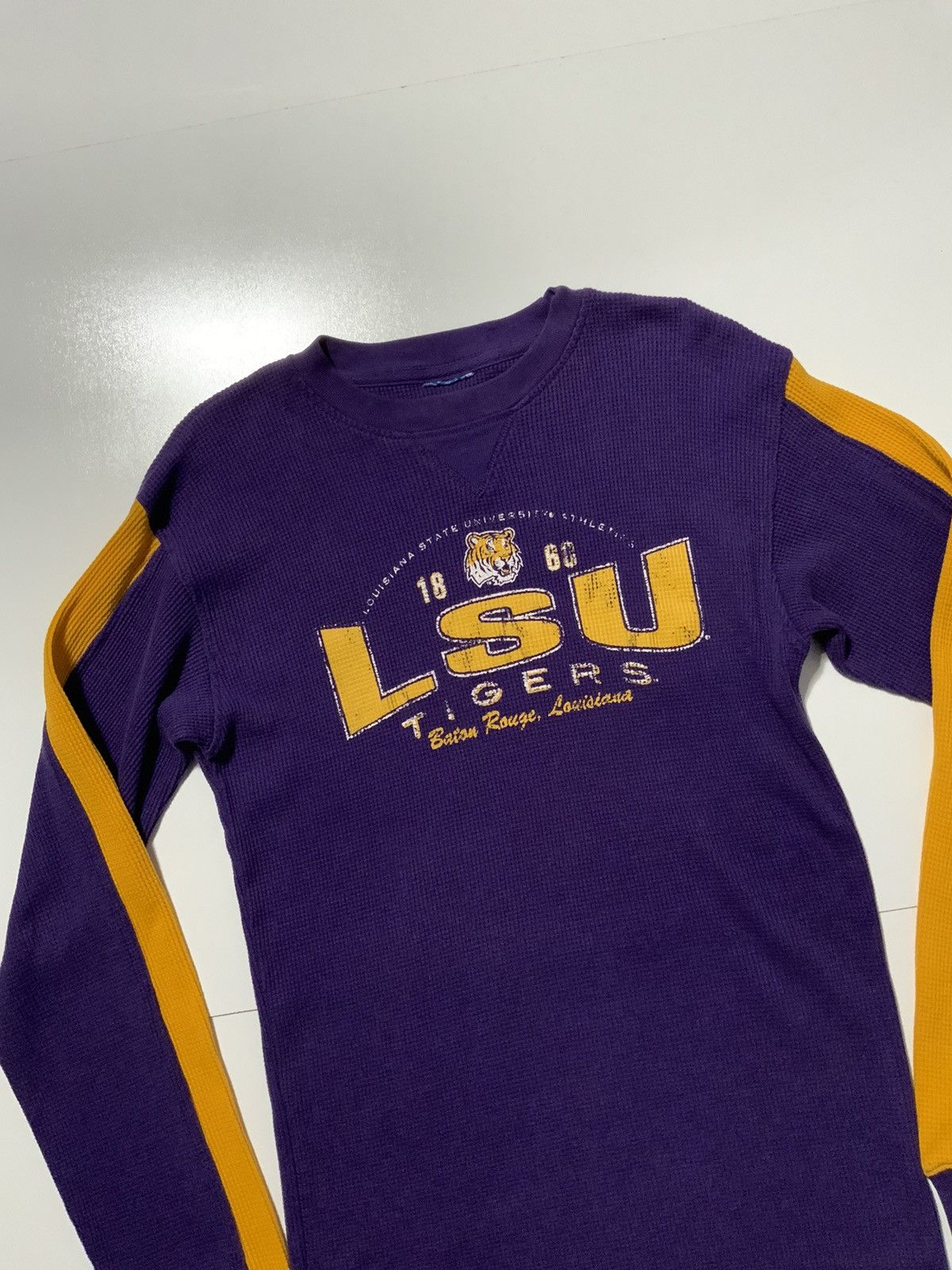 NCAA Louisiana State LSU Tigers Waffle Knit Thermal L/S Shirt Size US S / EU 44-46 / 1 - 3 Thumbnail