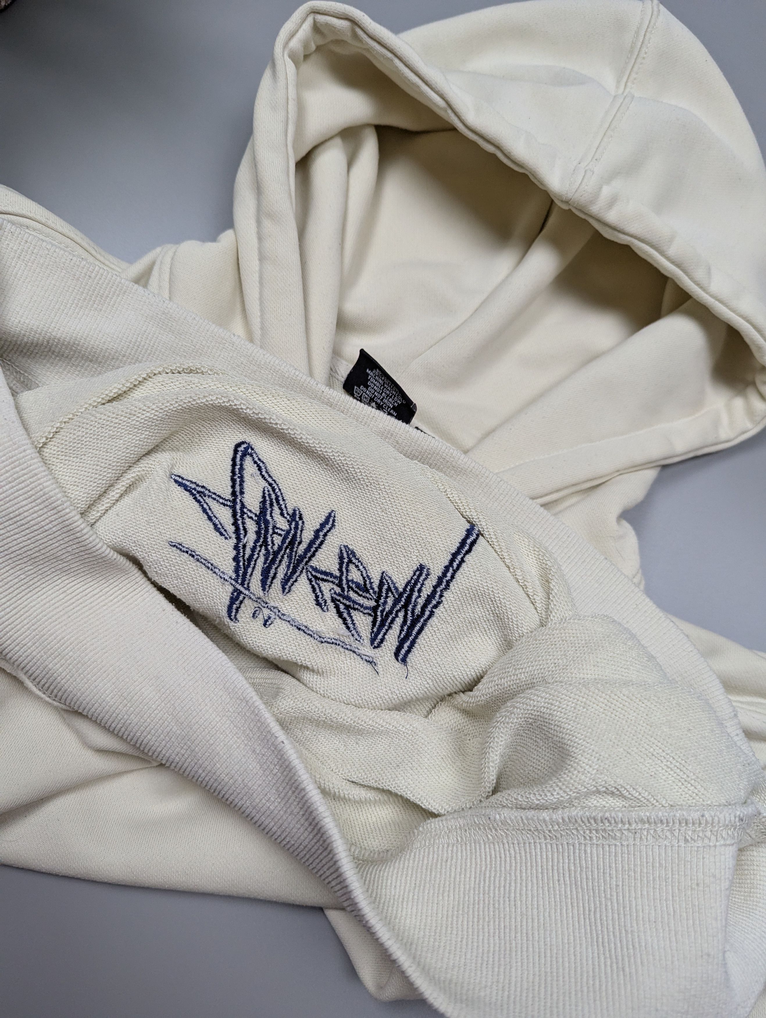 Stussy STUSSY Vintage Hoodie Men’s M Beige Loose Fit Size US M / EU 48-50 / 2 - 8 Thumbnail