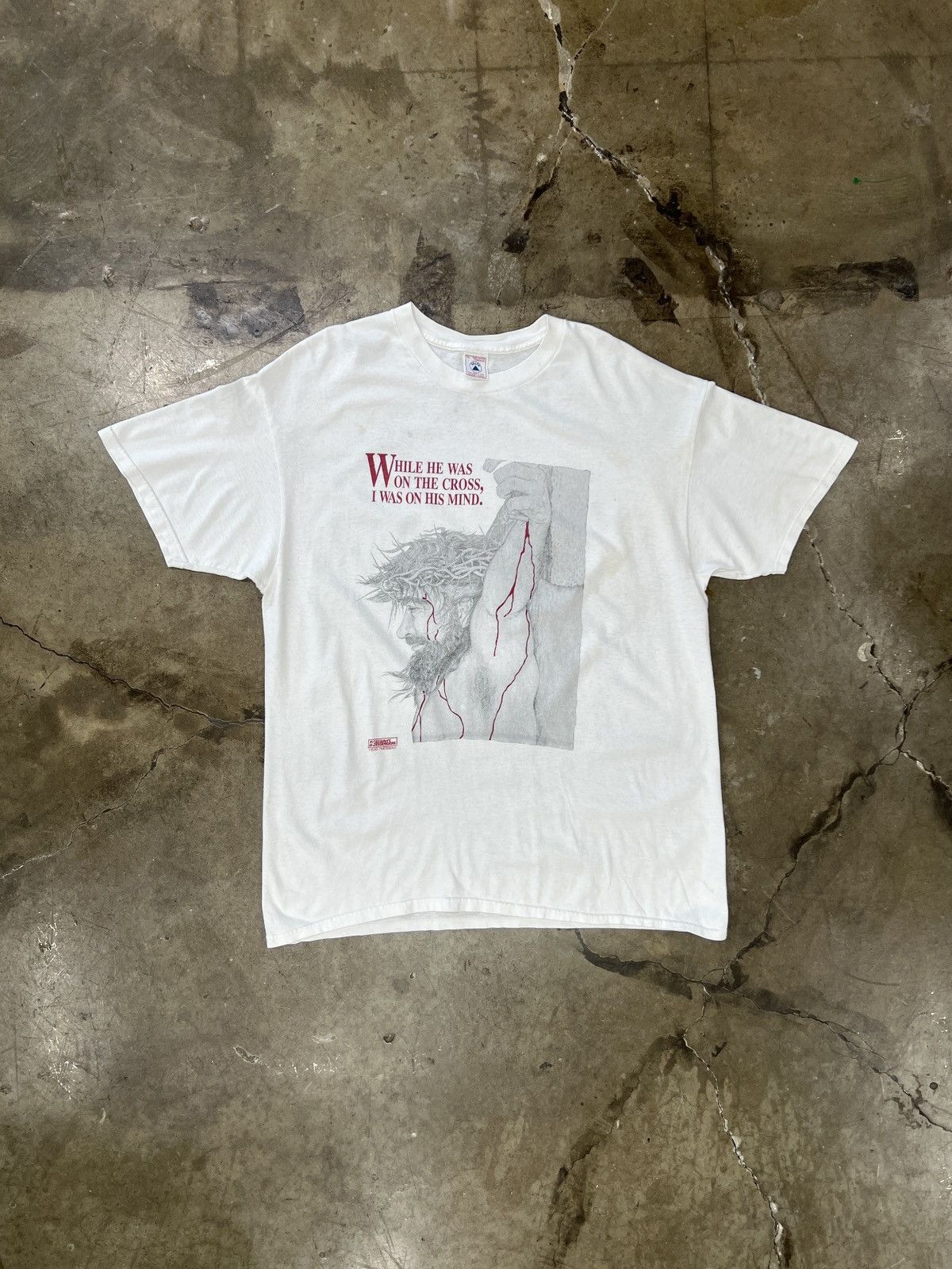 Vintage Vintage Jesus on the Cross on His Mind Messiah Religious XL Size US XL / EU 56 / 4 - 2 Thumbnail