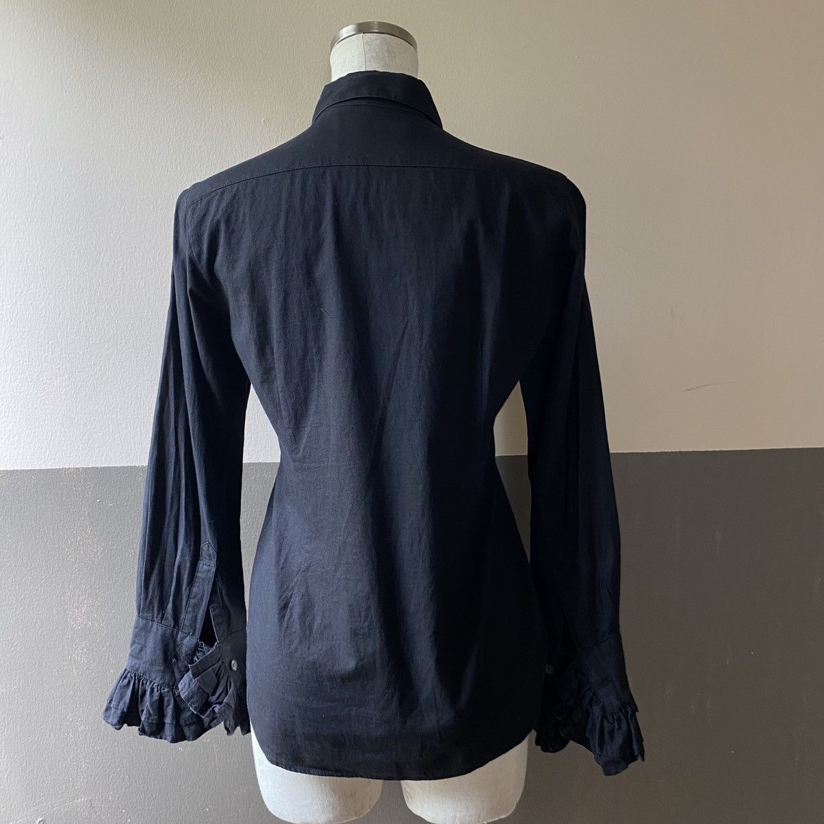 Seditionaries SEXY DYNAMITE Y2K Punk Black Ruffled Long Sleeve Blouse Size S / US 4 / IT 40 - 18 Thumbnail