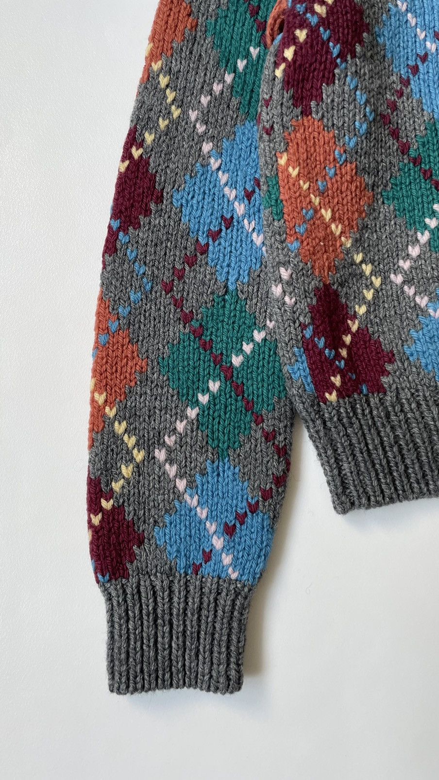 Comme des Garcons Multicoloured Heart Argyle Patterned Sweater Size S / US 4 / IT 40 - 6 Thumbnail