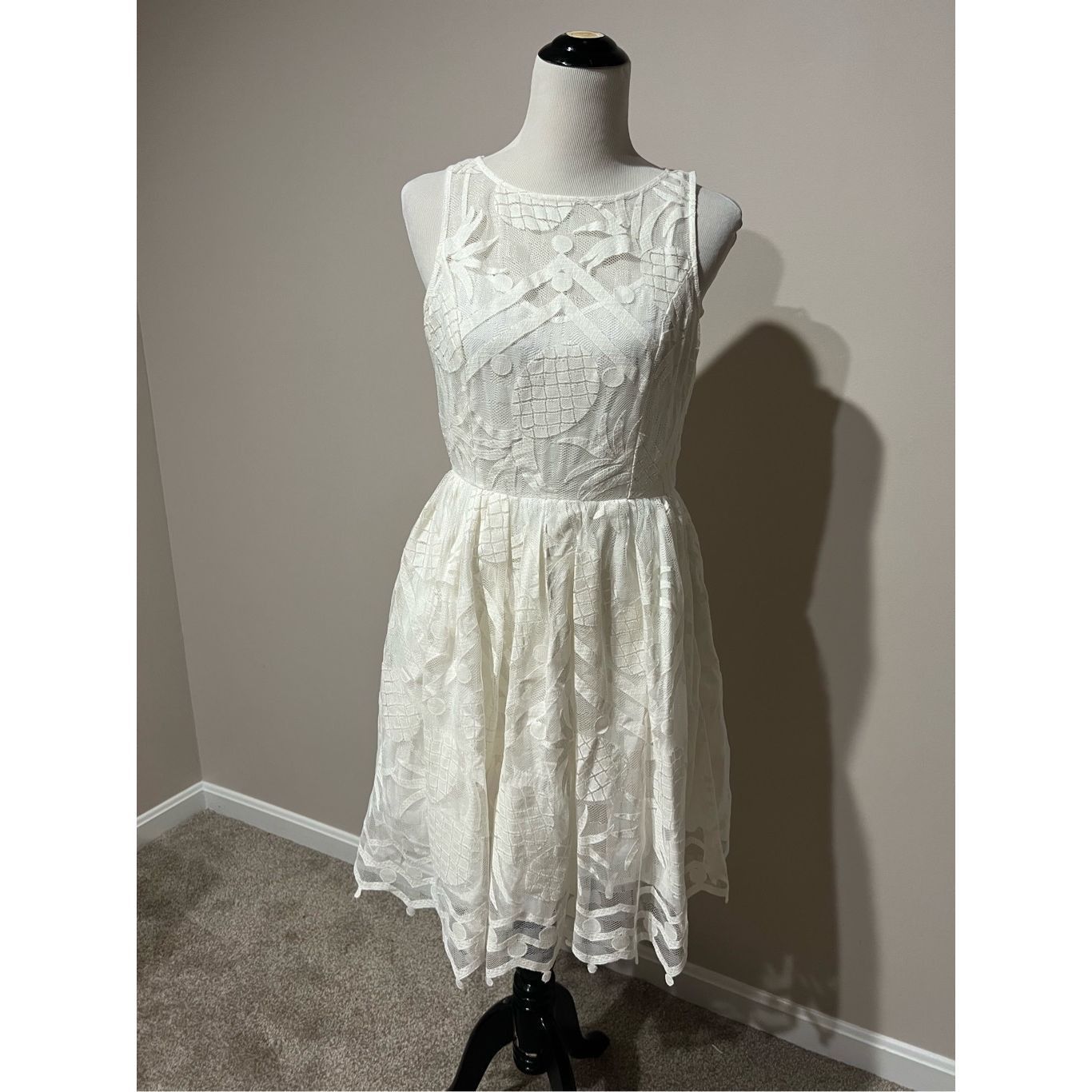 Anthropologie Maeve Anthropologie white dress size 10 Size L / US 10 / IT 46 - 2 Thumbnail