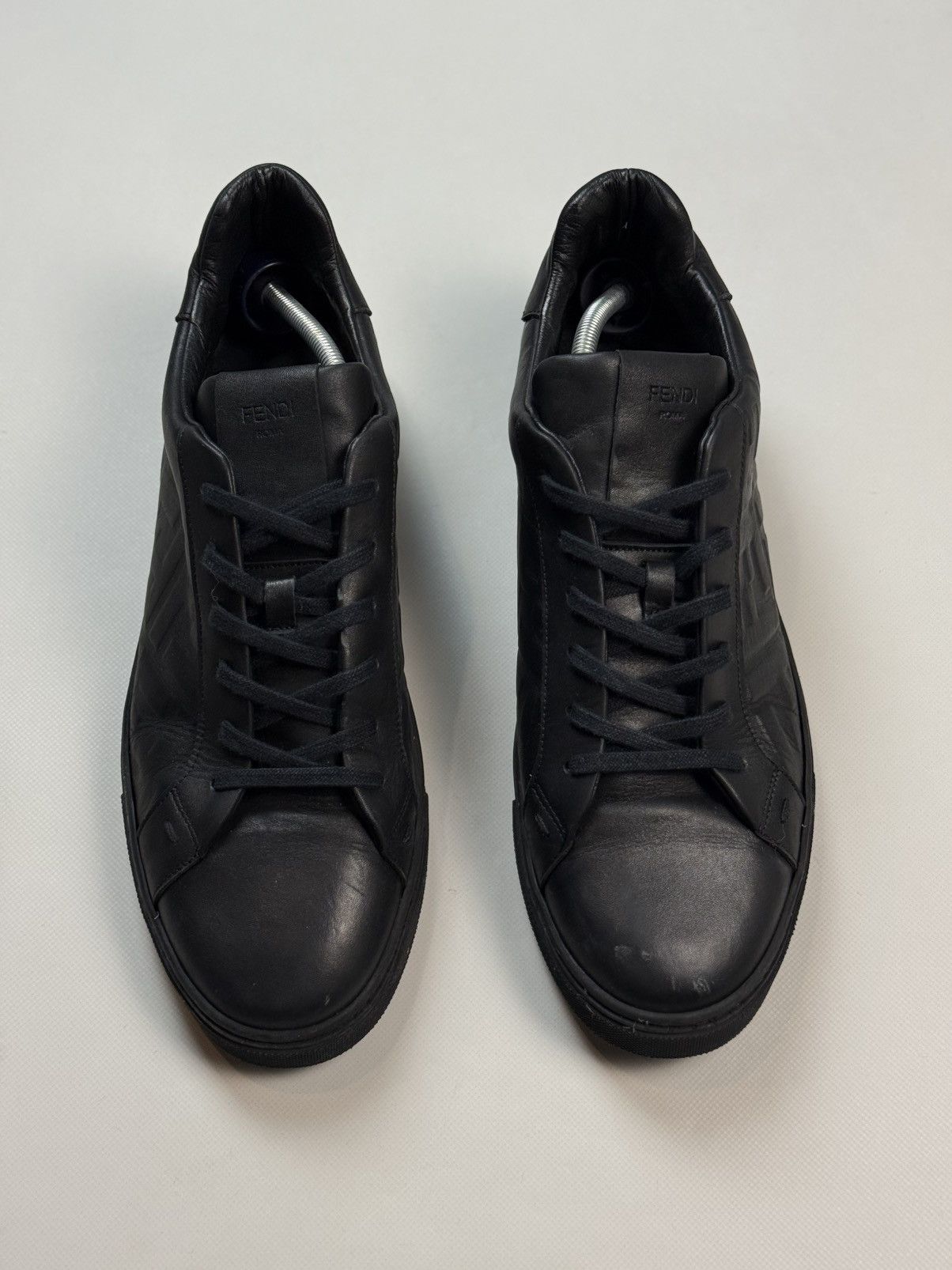 Fendi Fendi Leather Monogram FF Low Top Lace Up Sneakers Shoes Size US 14 / EU 47 - 8 Thumbnail