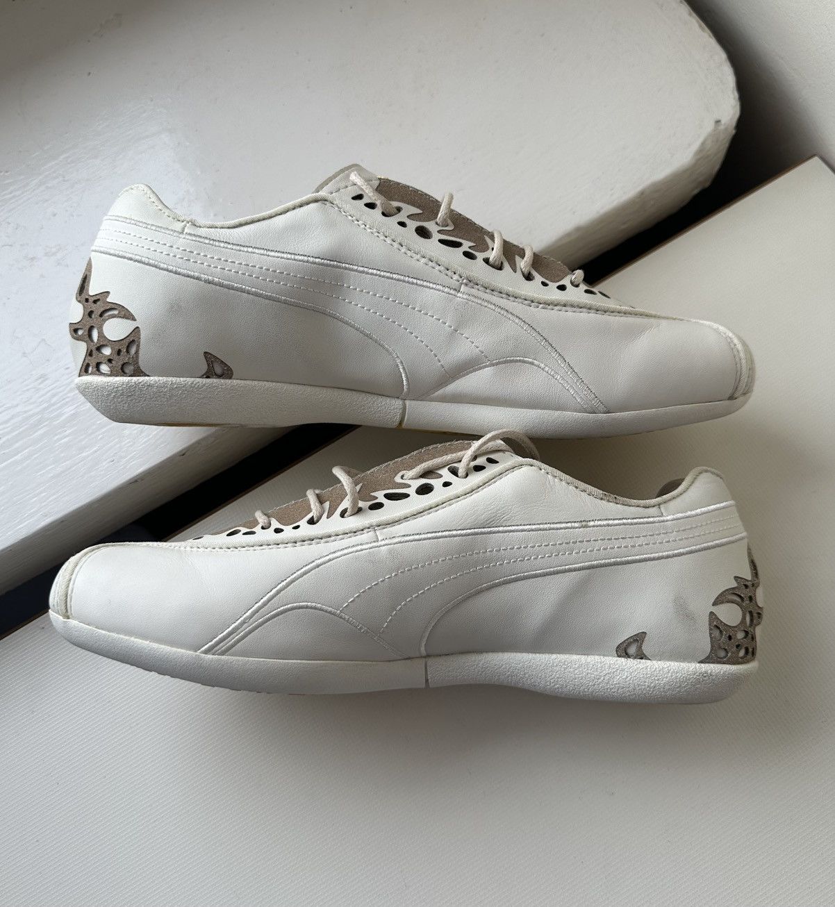Puma Puma Sauvage vintage white leather sneakers Size US 9 / IT 39 - 5 Thumbnail