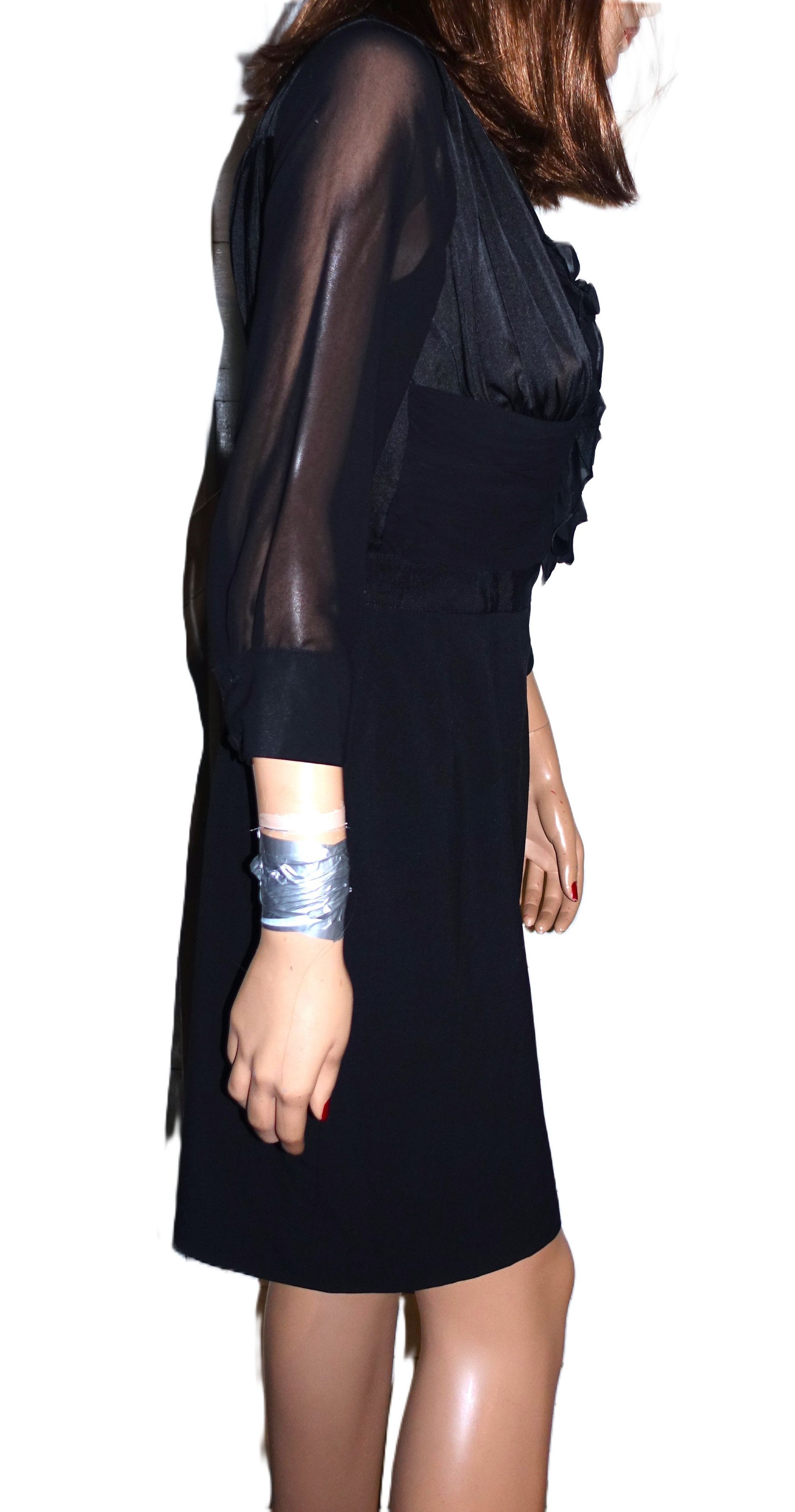 Kenneth Cole Kenneth Cole New York Black Ruffle Dress 4 NWT $150 Size S / US 4 / IT 40 - 6 Thumbnail