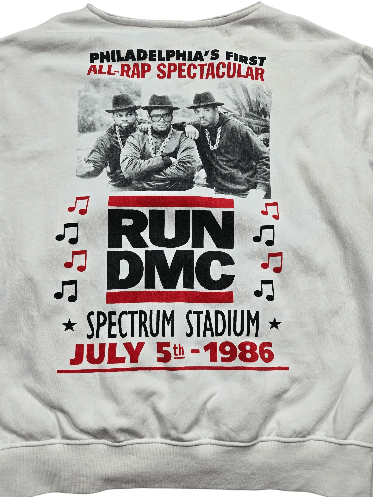Rap Tees Run Dmc Hip Hop Sweatshirt Distressed Size US XXL / EU 58 / 5 - 2 Thumbnail