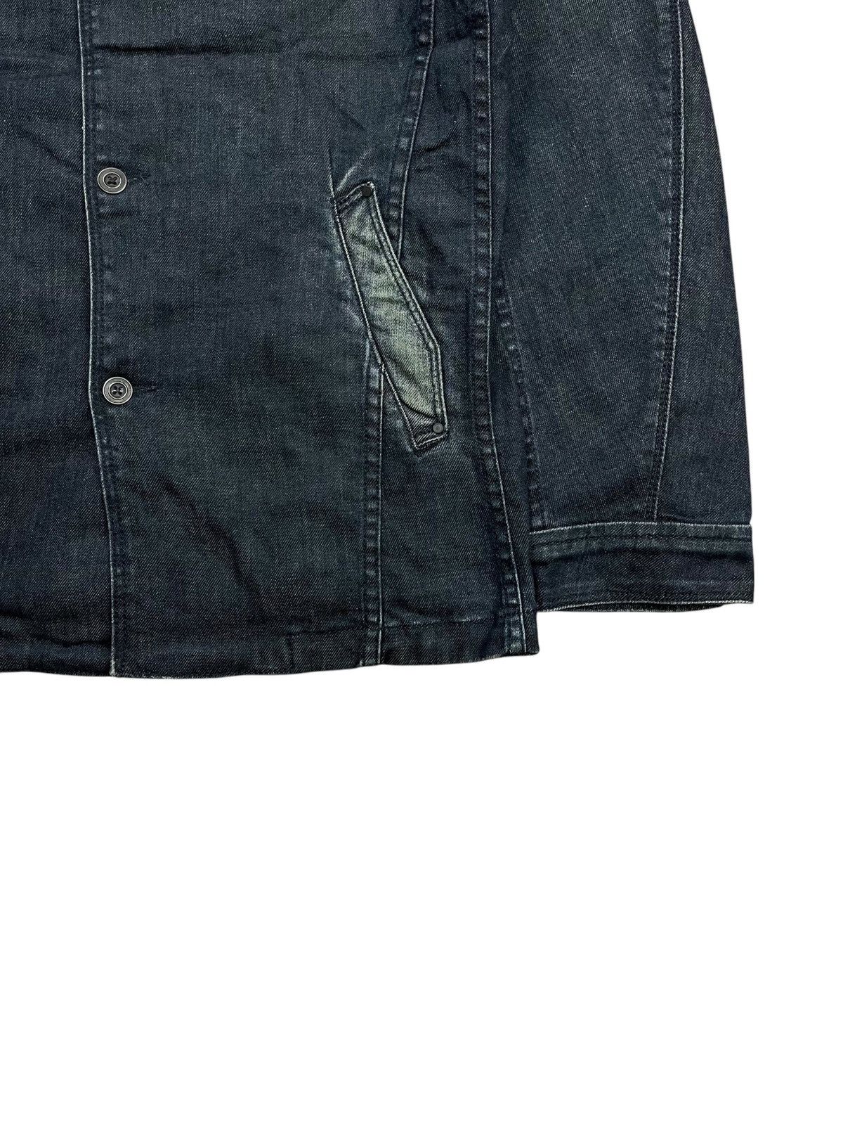Isamu Katayama Backlash 2000s Hideway Nicole - Asymetrical Button Denim Jacket Size US M / EU 48-50 / 2 - 4 Thumbnail