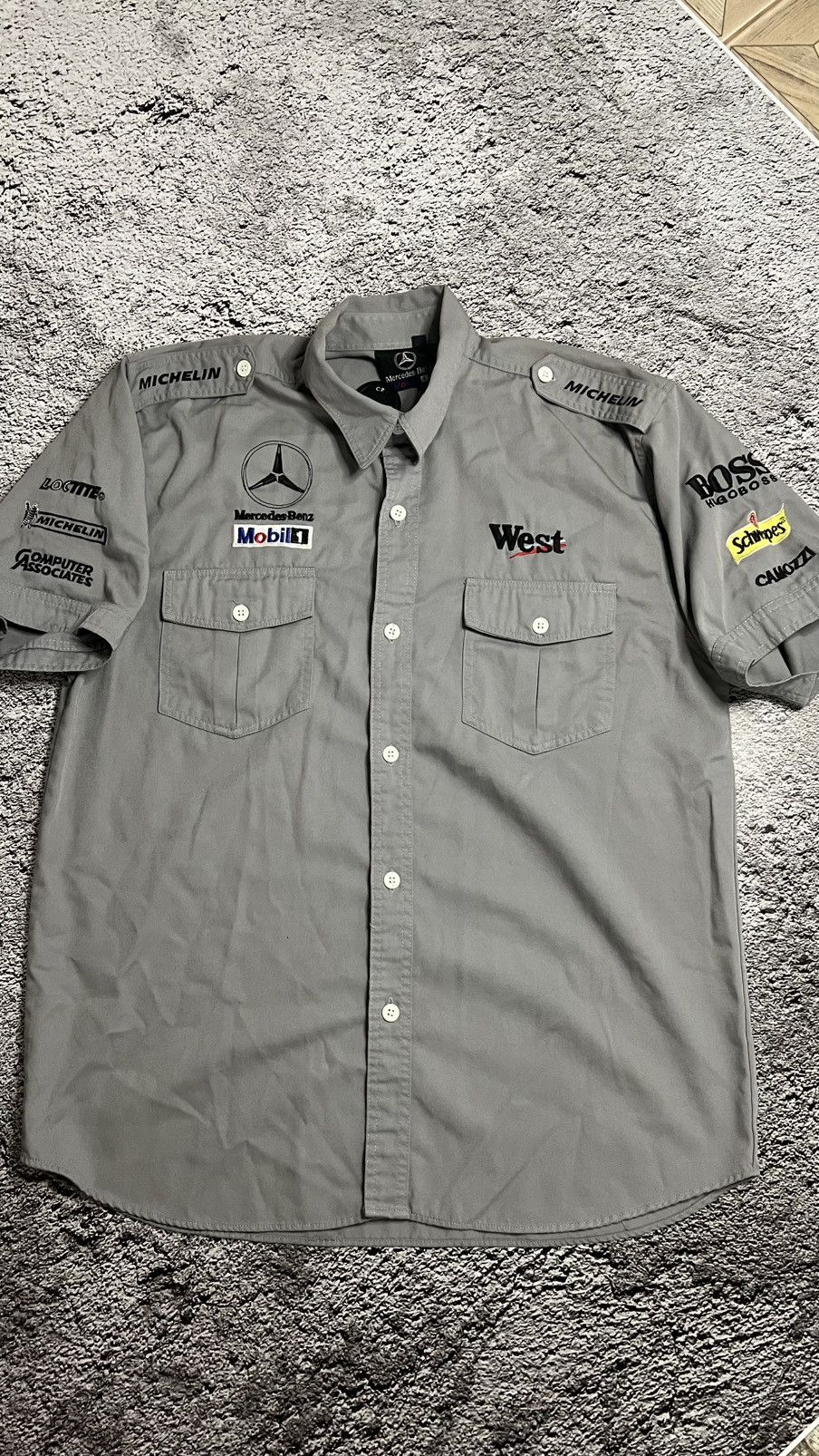 Formula 1 × Mercedes-Benz Formula uno Mercedes Benz west F1 button up shirt Size US XL / EU 56 / 4 - 2 Thumbnail