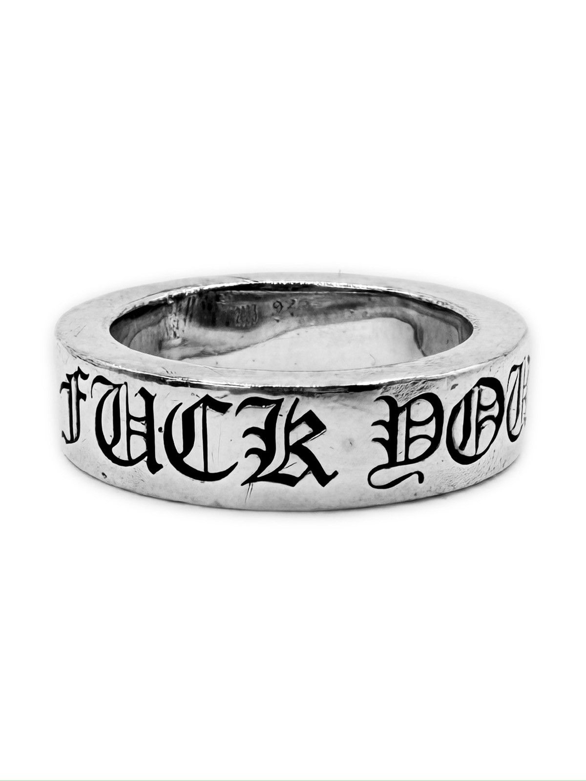Chrome Hearts Chrome Hearts ‘Fuck You’ .925 Silver Etched Ring Size ONE SIZE - 3 Thumbnail