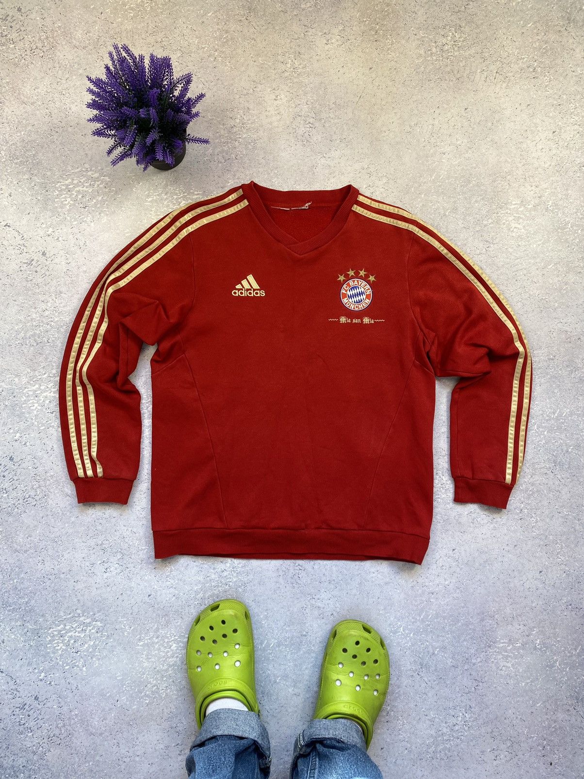 Adidas × Vintage Vintage Adidas Bayern Munich Soccer Sweatshirt Size US M / EU 48-50 / 2 - 2 Thumbnail
