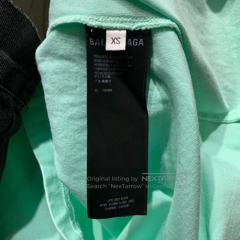 Balenciaga Balenciaga Mint Green Short Sleeve Size US XS / EU 42 / 0 - 7 Thumbnail