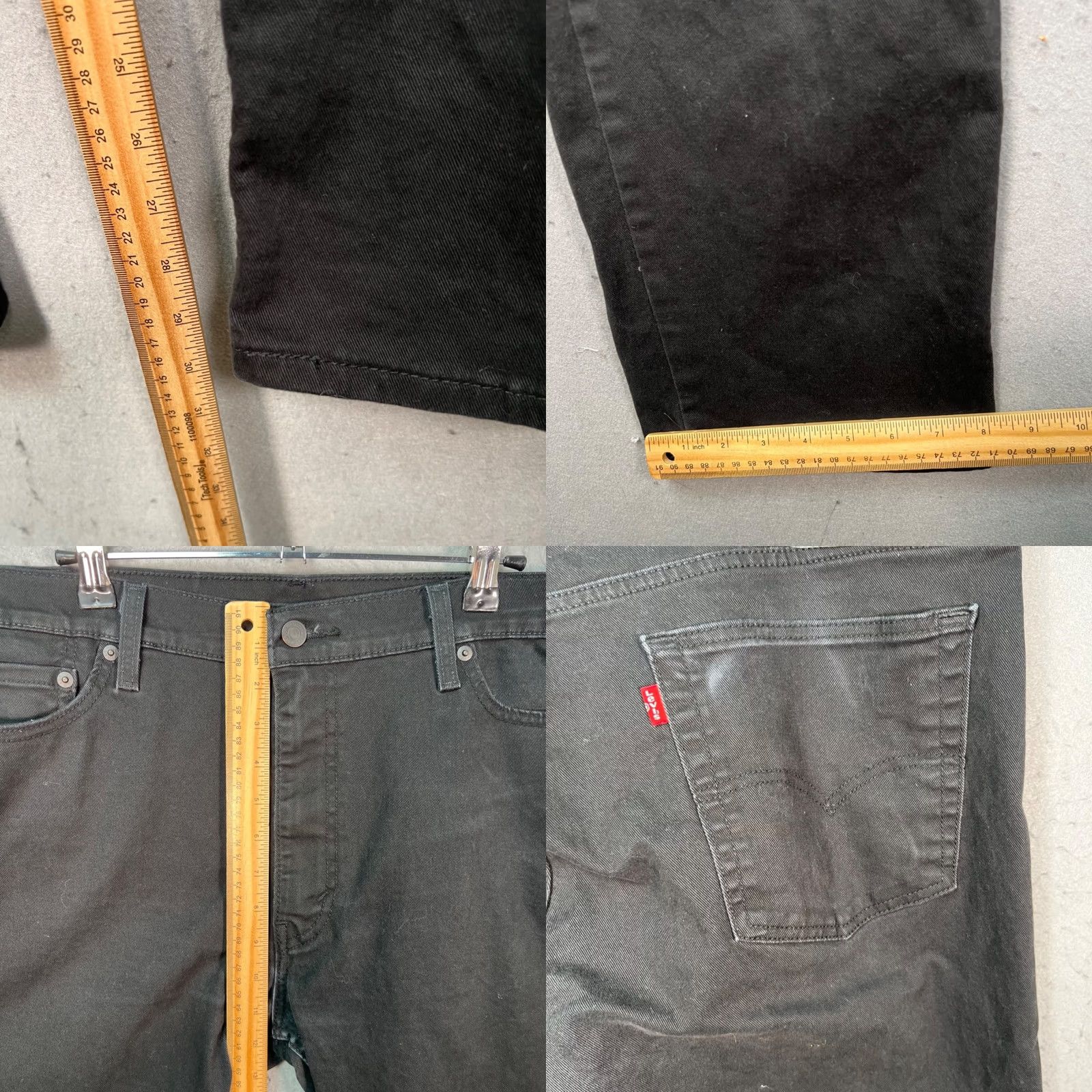 Levi's Levi's 513 Jeans Slim Straight Black Cotton Blend Denim 38x32 Mens Regular Modern 5-Pocket Zip Vintage No Size US 38 / EU 54 - 8 Thumbnail