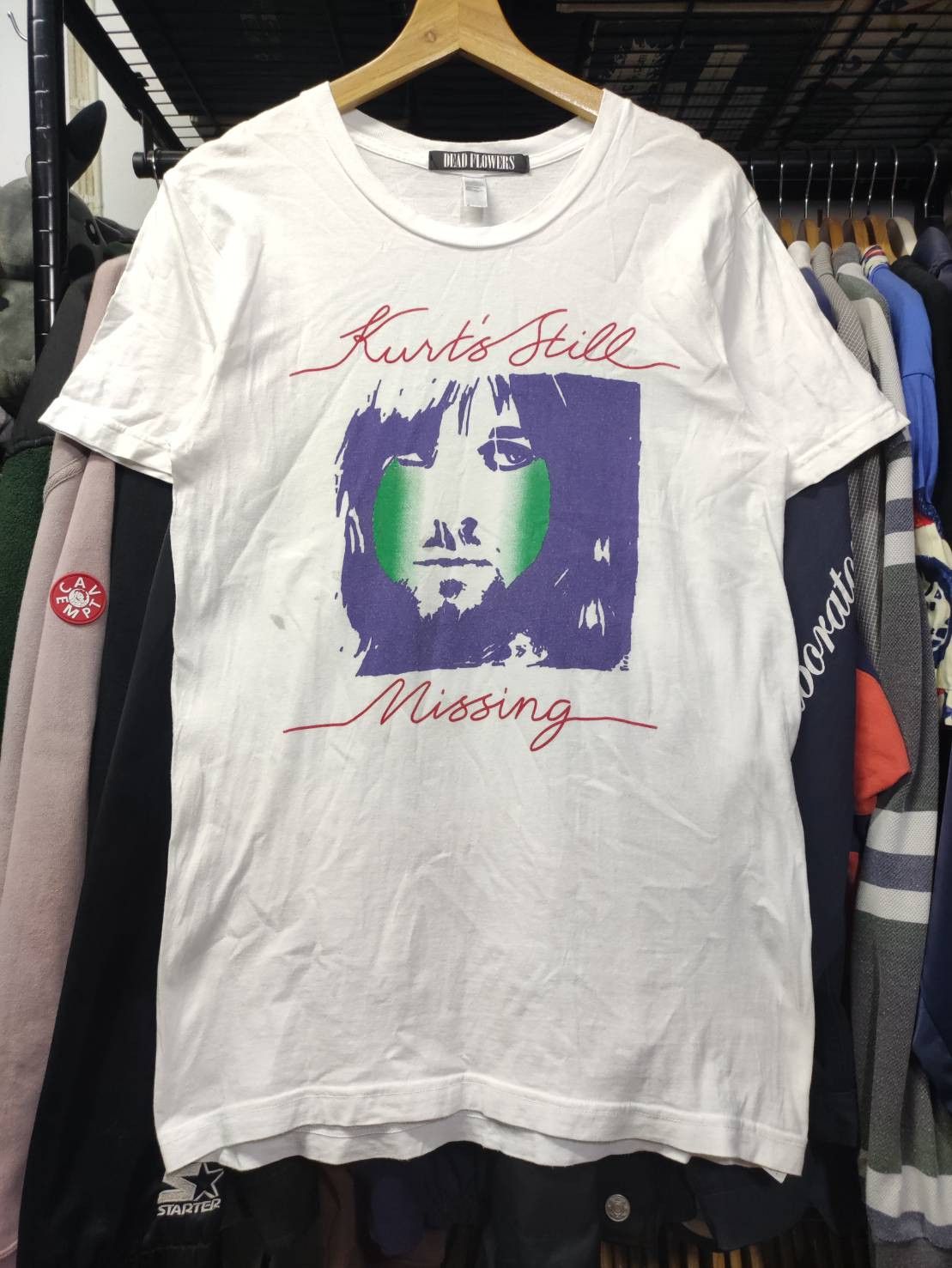 Band Tees Dead Flowers x Kurt Cobain " Kurt's Still Missing " T-Shirt Size US M / EU 48-50 / 2 - 3 Thumbnail