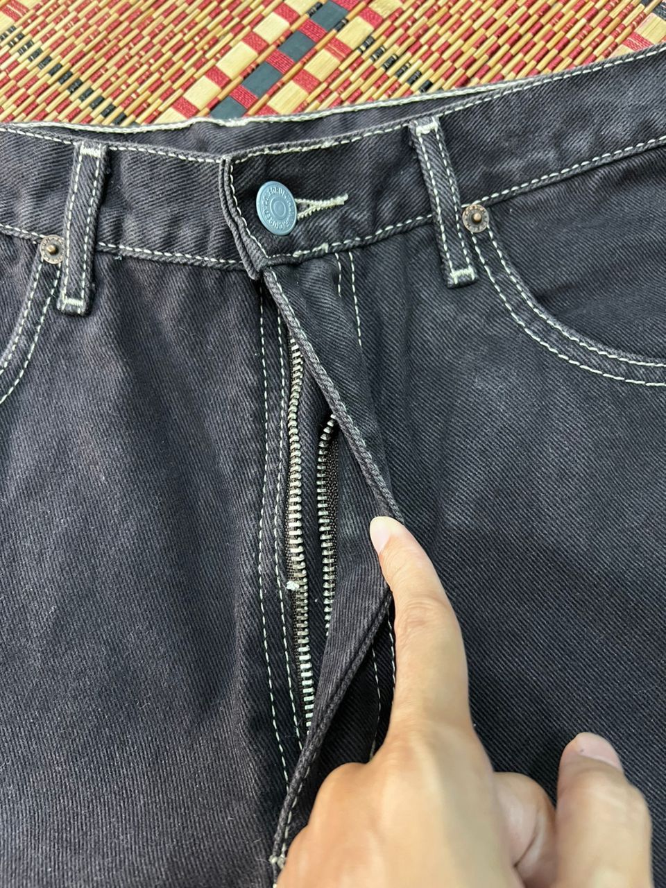 Hysteric Glamour × Japanese Brand Japanese Brand Forum Patchwork Jeans Size US 30 / EU 46 - 7 Thumbnail
