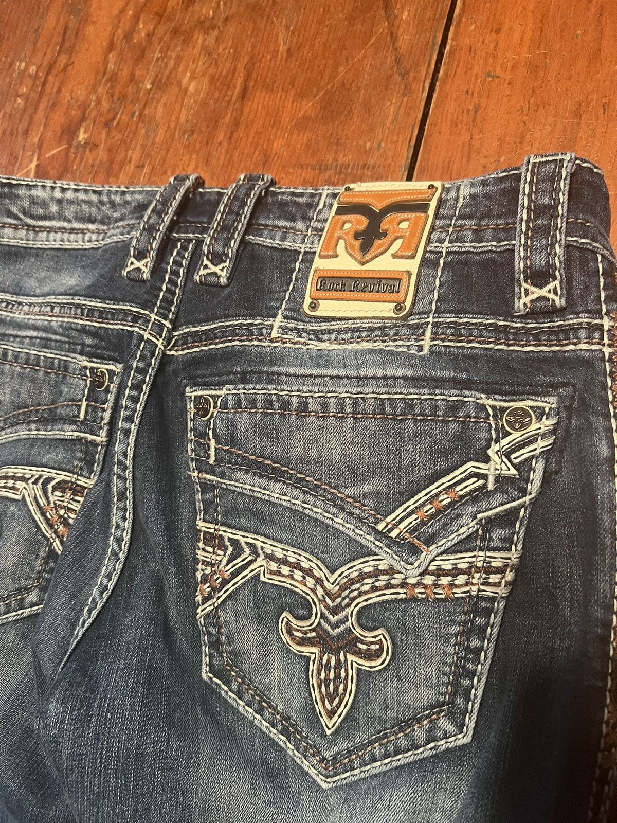 Rock Revival × Vintage Rock Revival Priam Straight Jeans Size US 33 - 4 Thumbnail