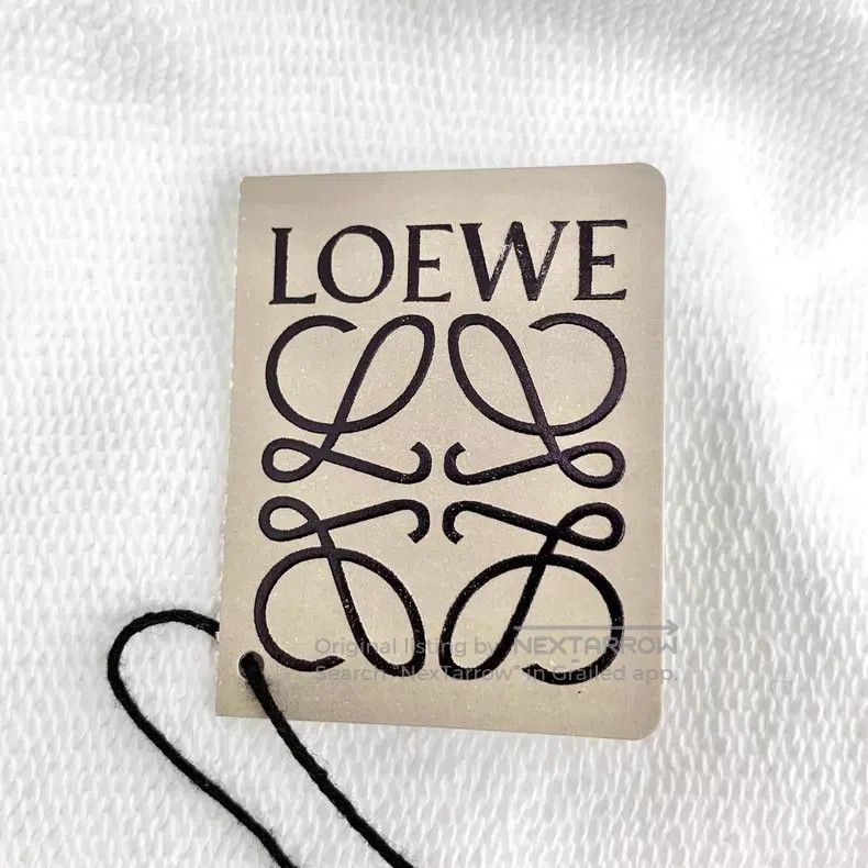 Loewe Loewe White Letter Printed Cotton Crewneck Long Sleeve Swe Size S / US 4 / IT 40 - 6 Thumbnail
