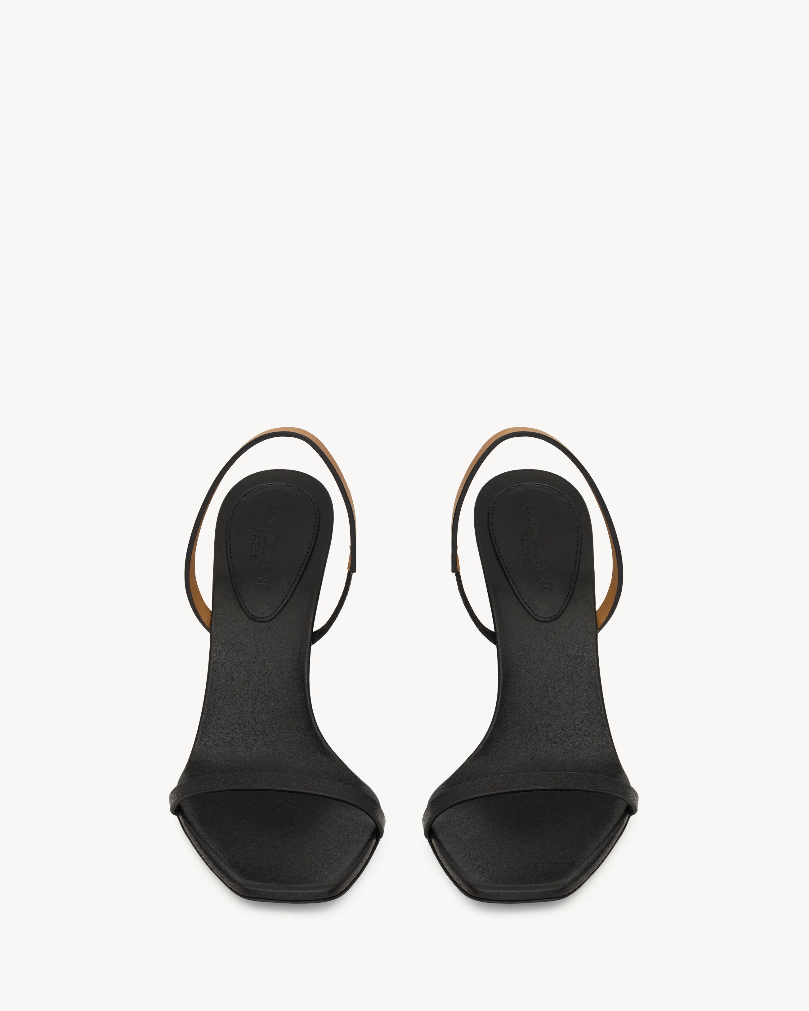 Saint Laurent Paris oc11z1225 786512 Opyum Slingback Sandals in Smooth Leather Size US 6.5 / IT 36.5 - 3 Thumbnail