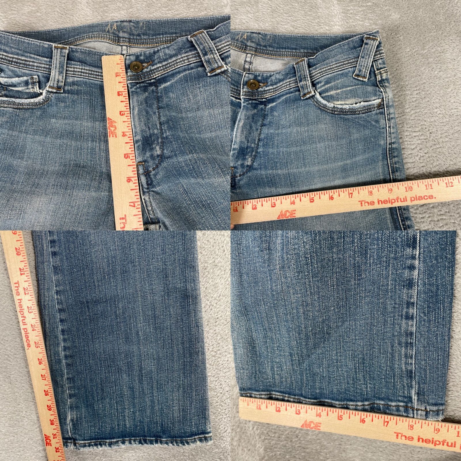 Vintage Mavi Zoe Low Rise Bootcut Jeans Womens 31x32 Blue Denim Y2K Retro 2000s Size 24" / US 00 / IT 34 - 9 Thumbnail