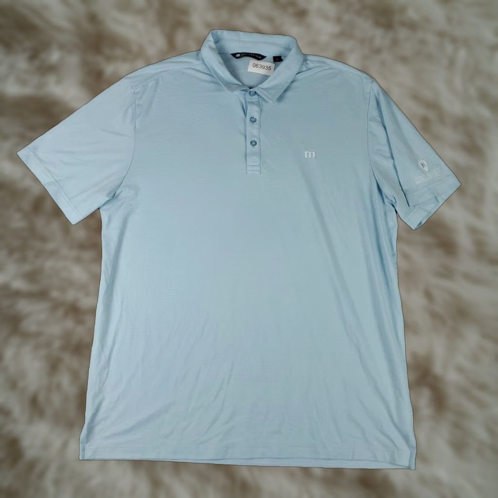 TravisMathew Travis Mathew Polo Shirt Mens XL Size Blue Casual Short Sleeve Size US XL / EU 56 / 4 - 1 Thumbnail