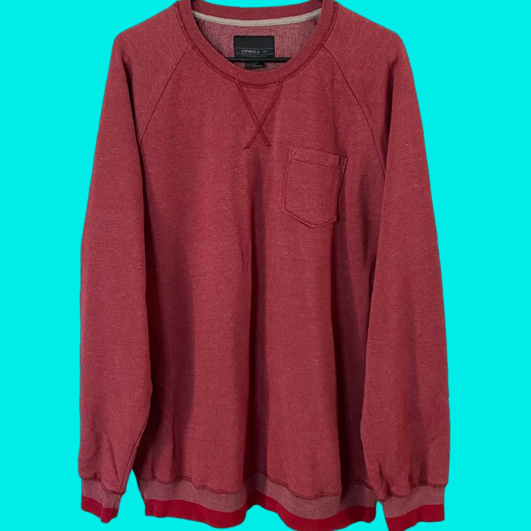 O'Neill O'Neill Sweatshirt Crewneck Long Sleeve Pocket Pullover Red Men XXL Size 2XL Pullover Sweatshirt Cotton Blend Pockets Mens Size US XXL / EU 58 / 5 - 1 Thumbnail