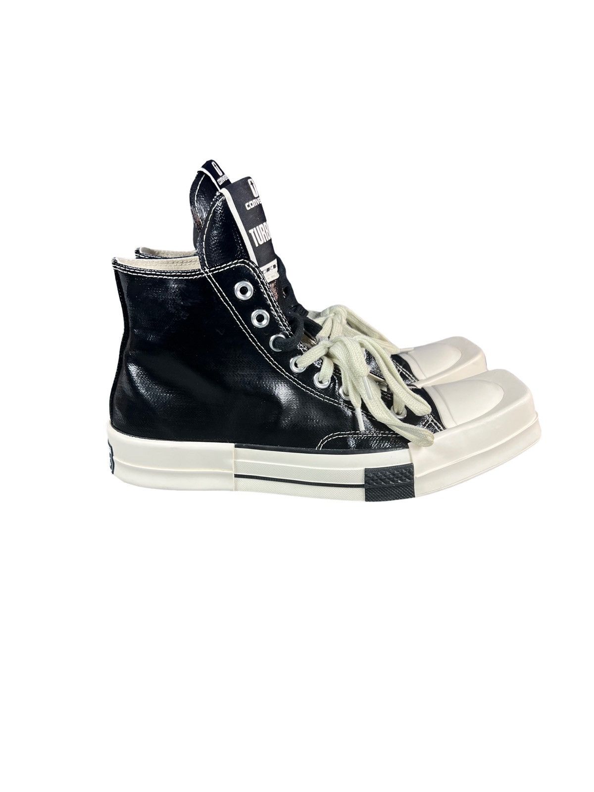 Rick Owens Drkshdw Rick Owens DRKSHDW x Converse TurboDRK Hi Blk Patent Size 8 Size US 8 / EU 41 - 1 Thumbnail