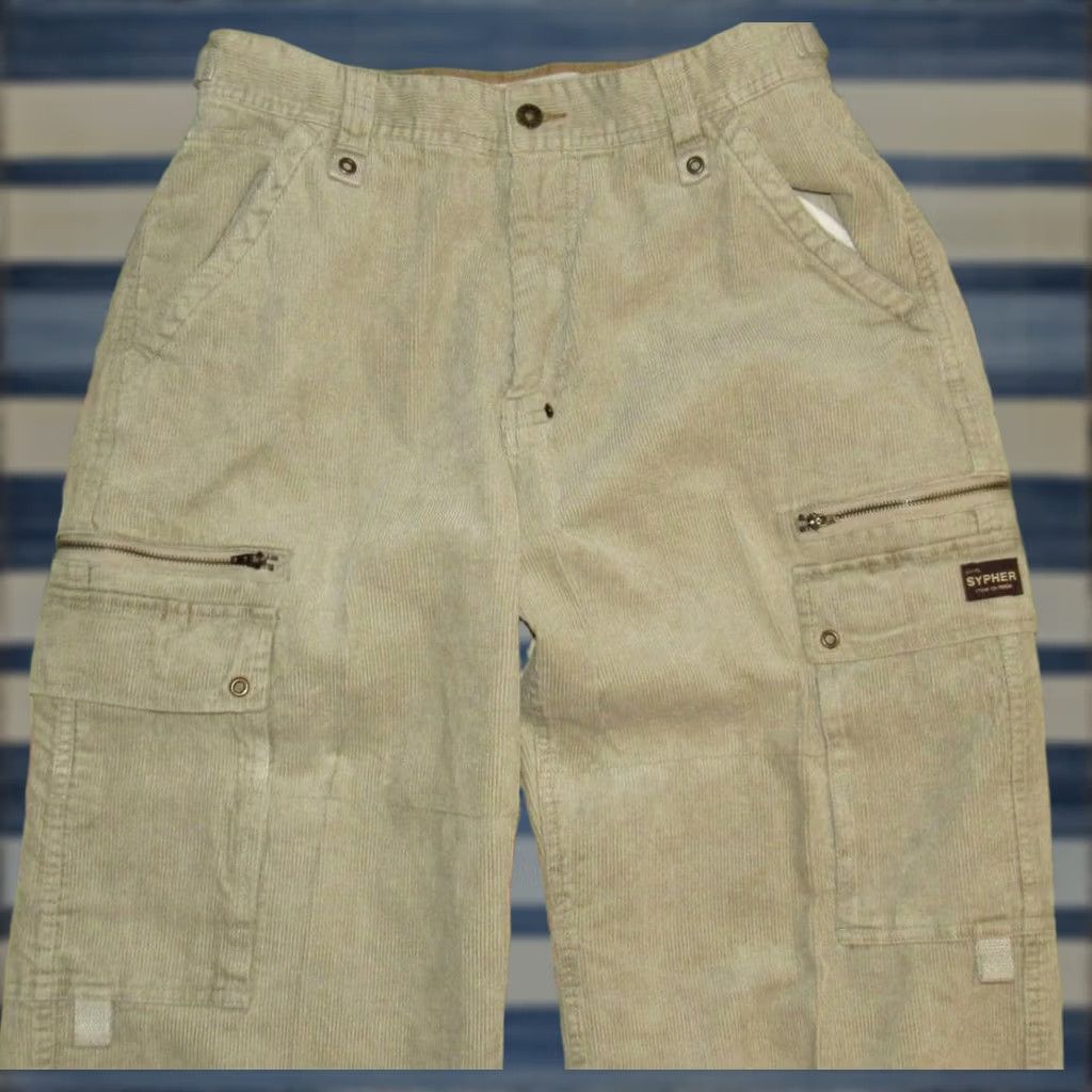 Vintage Vtg SYPHER Industrial Khaki Cargo Pants 33 x 32 Mens Size US 33 - 1 Thumbnail