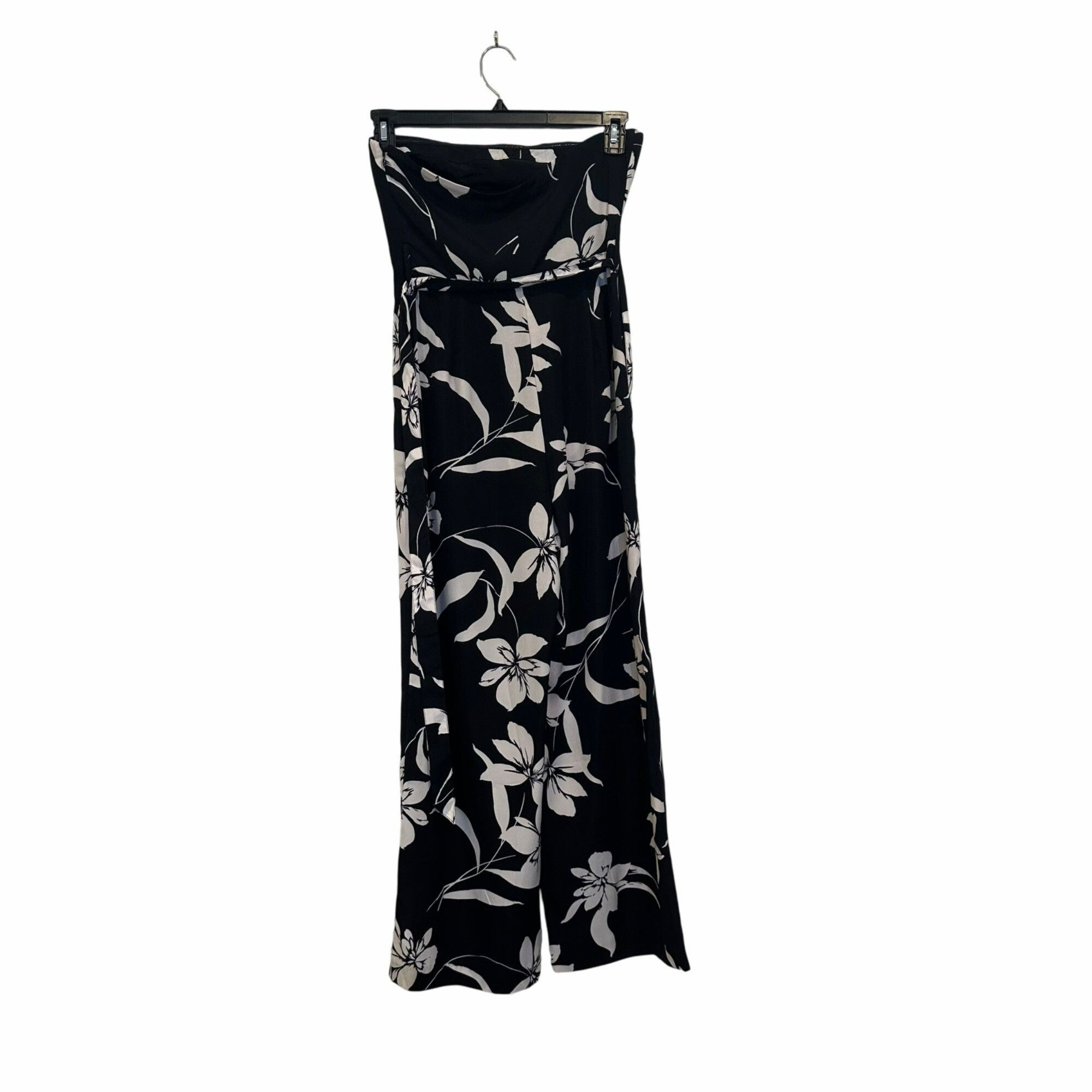 Other ✨Black & White Floral Strapless Wide Leg Jumpsuit Willow Siz Size 28" / US 6 / IT 42 - 2 Thumbnail