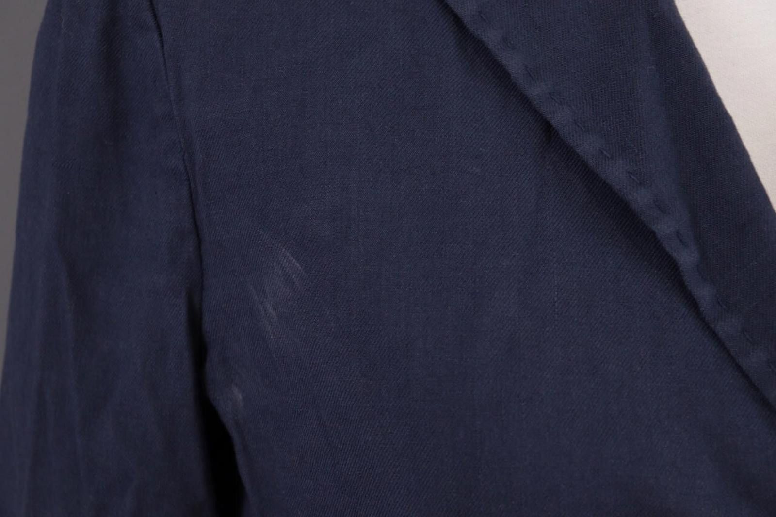 Designer Philosophy Di Alberte Ferretti Blue Linen Jacket Size USA 10 Size L / US 10 / IT 46 - 3 Thumbnail