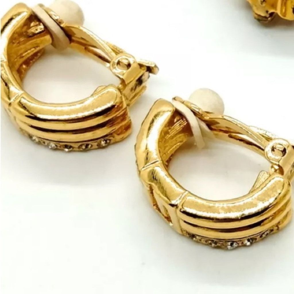 Givenchy GIVENCHY G logo clip gold and crystal earrings Size ONE SIZE - 10 Thumbnail